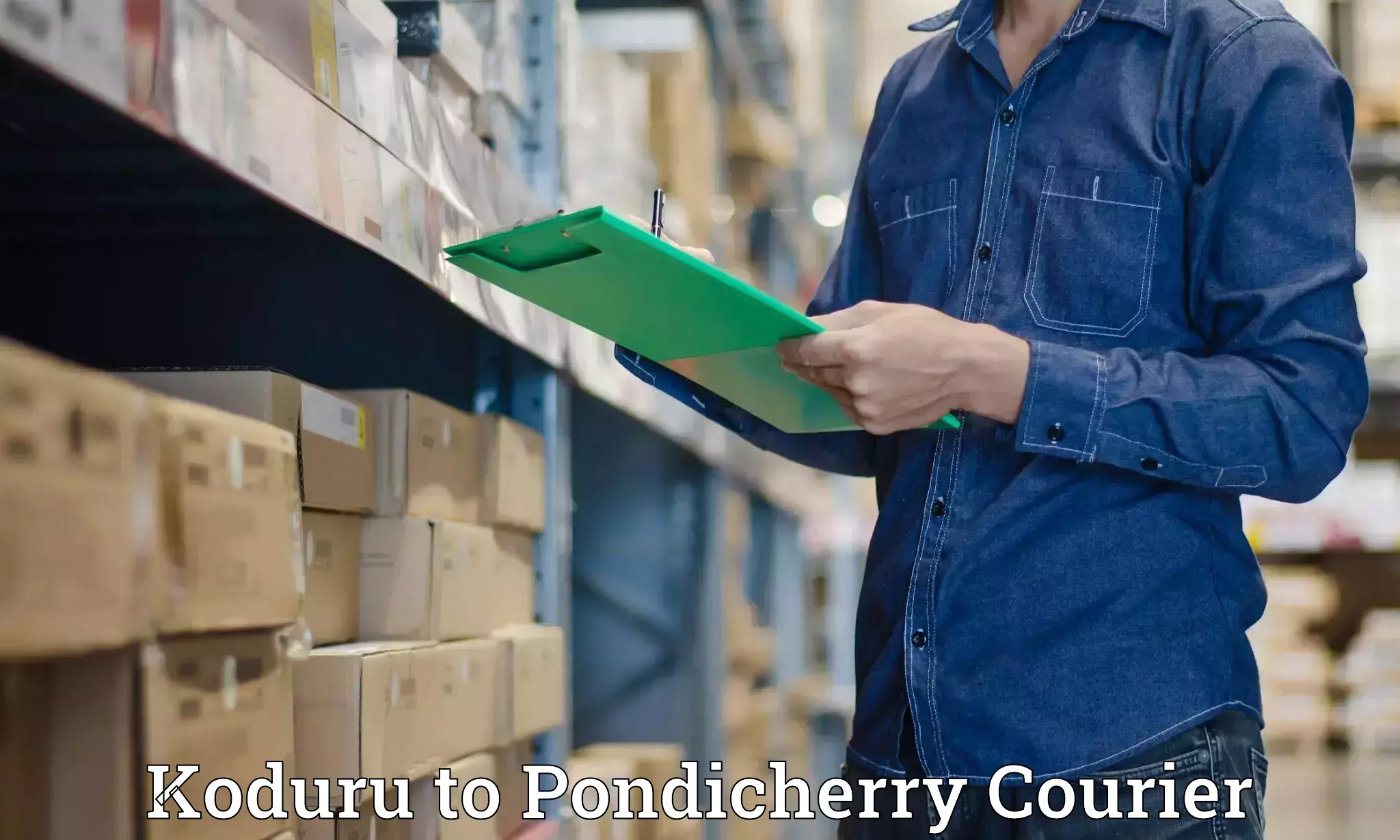 Easy access courier services Koduru to Pondicherry