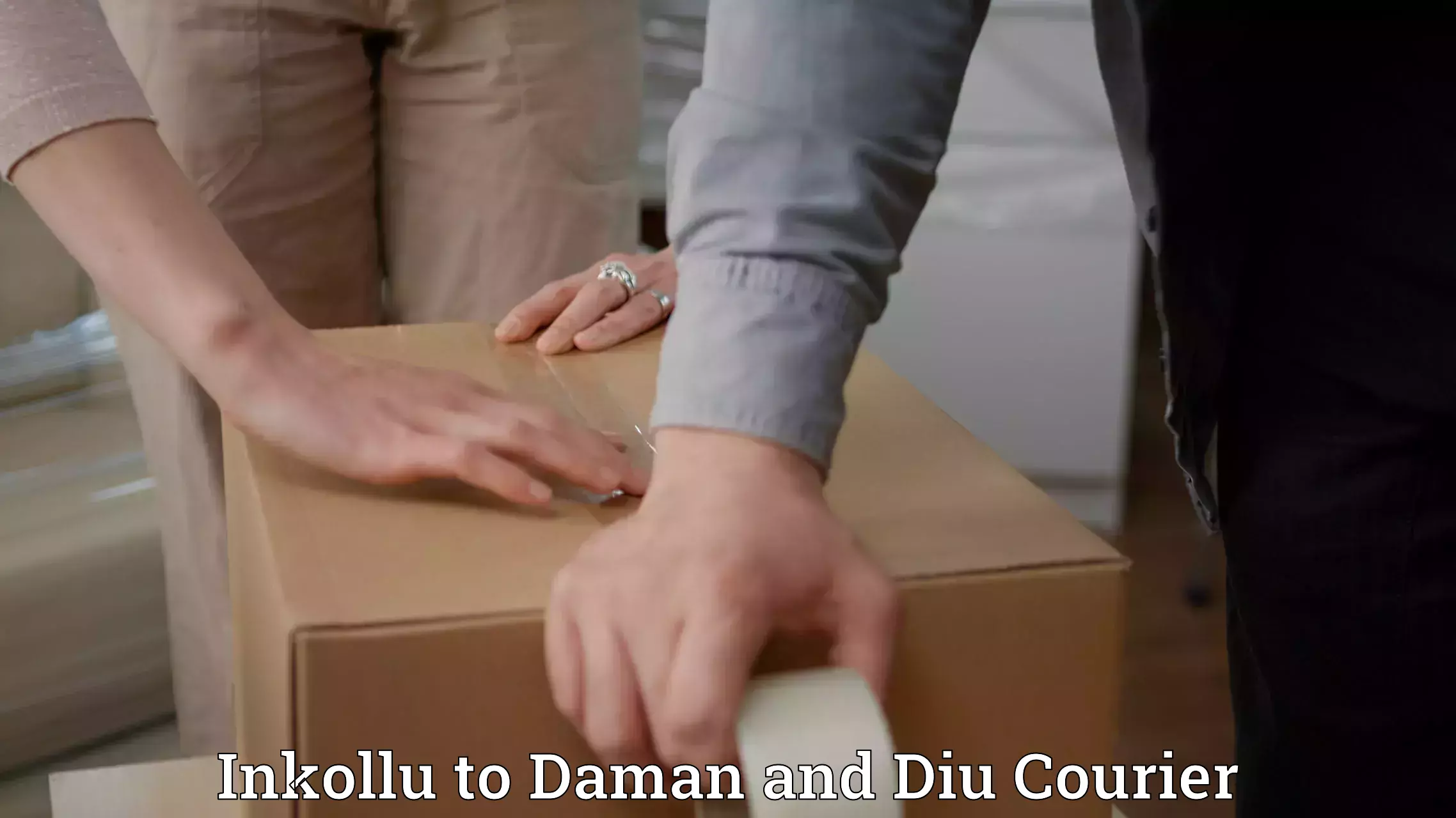 Parcel service for businesses Inkollu to Diu