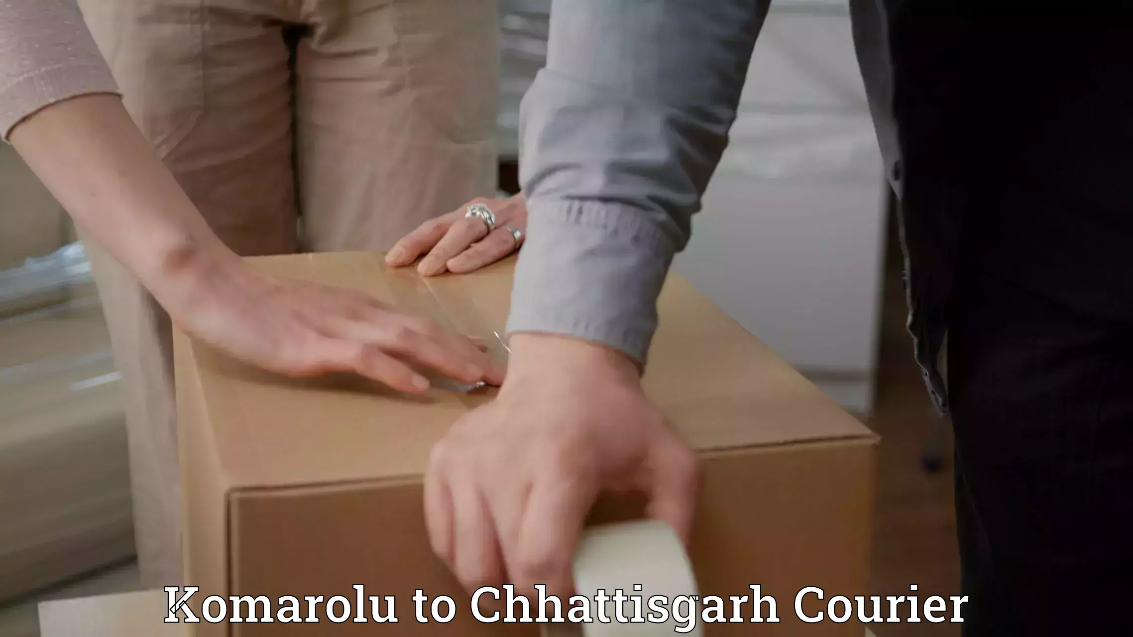 Affordable parcel service Komarolu to Patan Durg