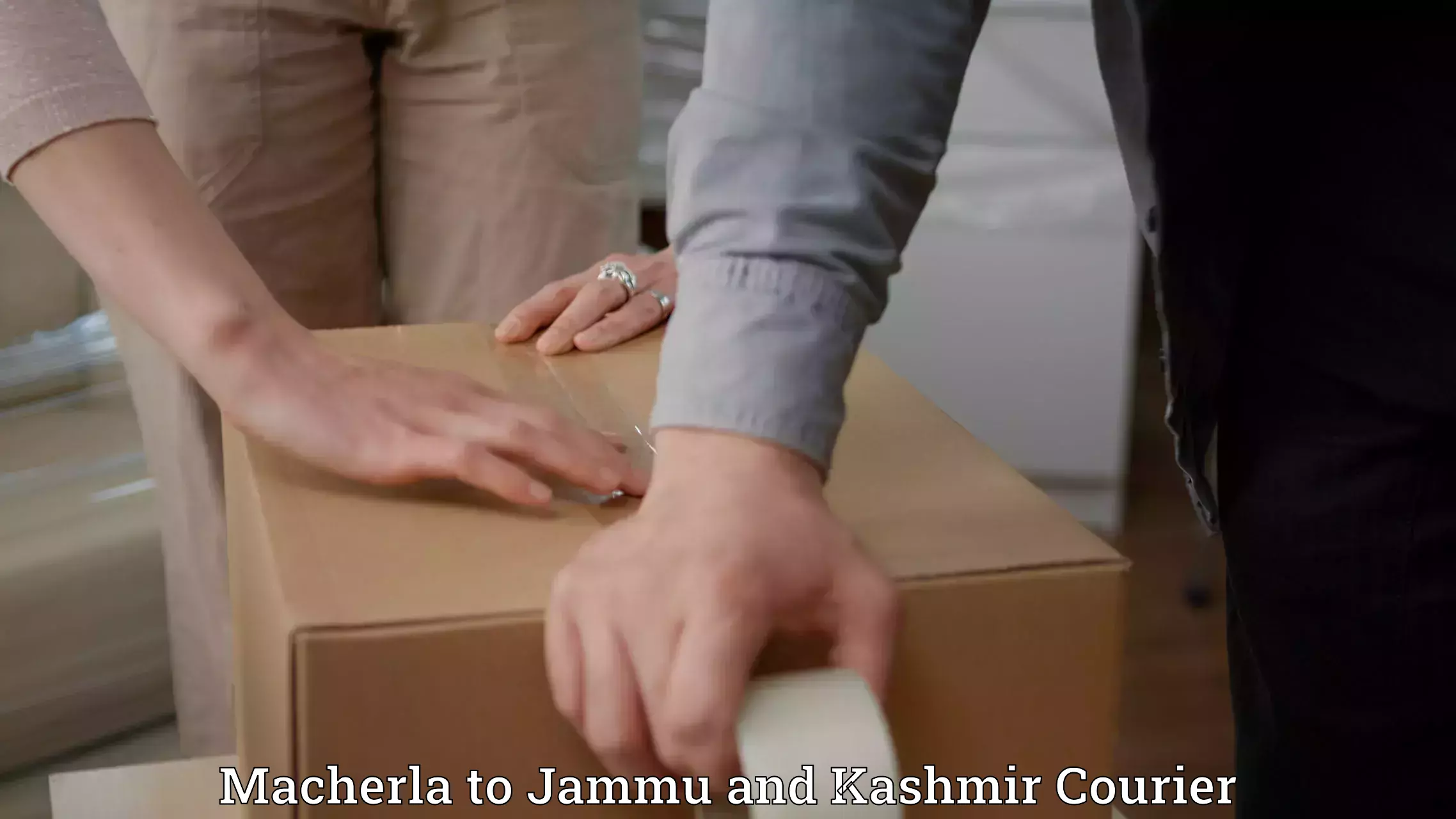 Overnight delivery services Macherla to University of Kashmir Srinagar