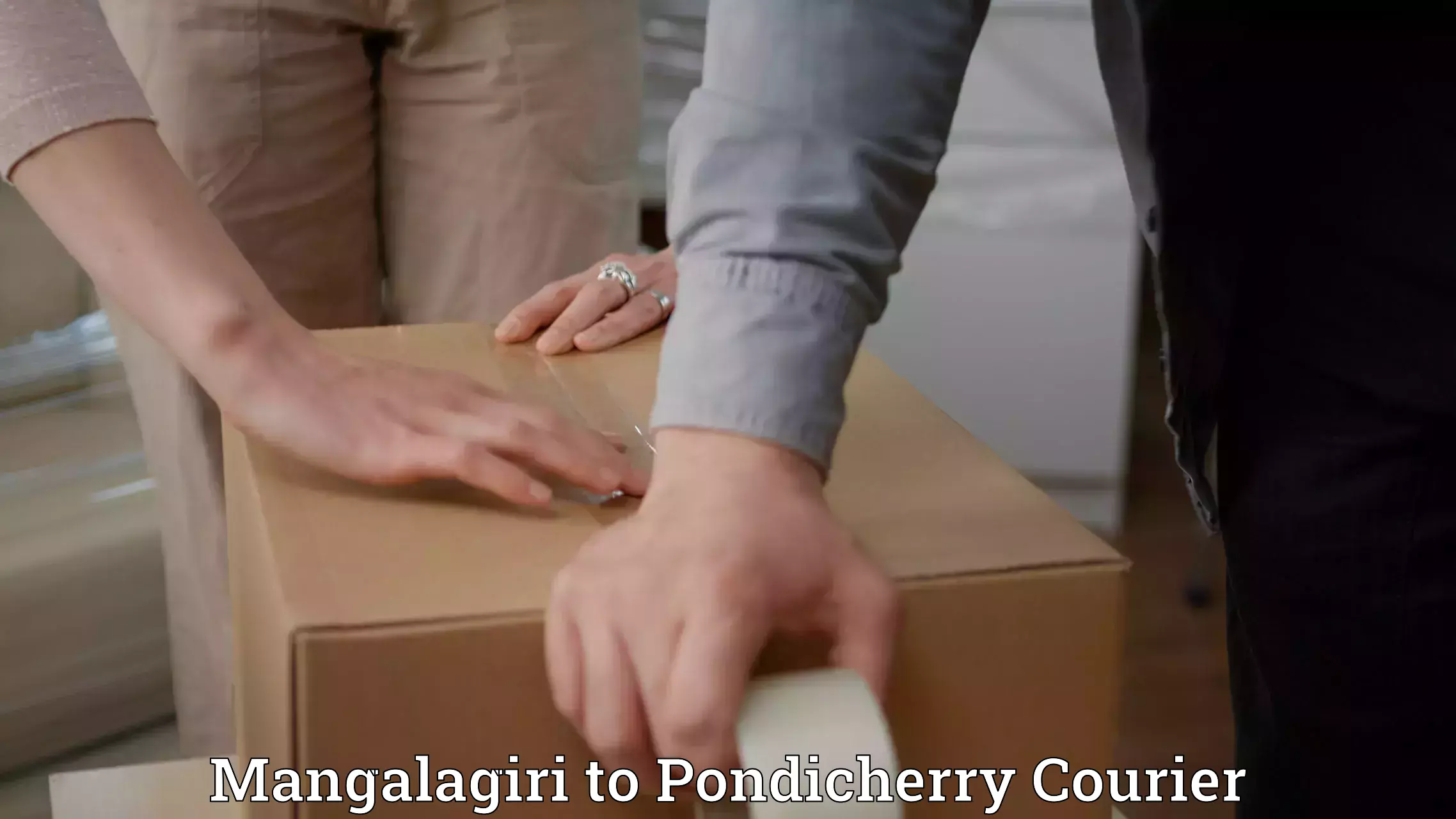 Courier rate comparison Mangalagiri to Pondicherry