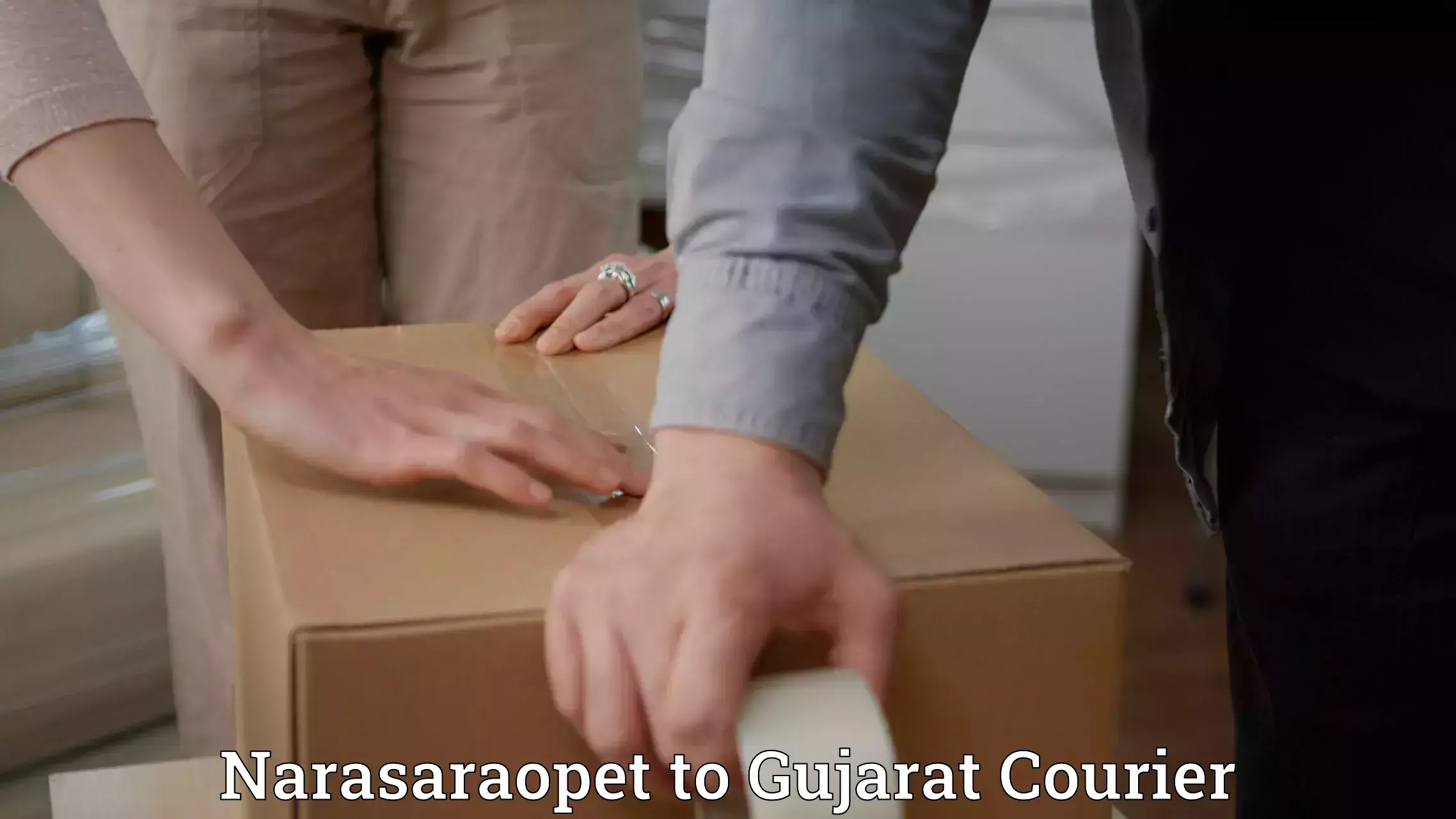 Easy access courier services Narasaraopet to Dahej