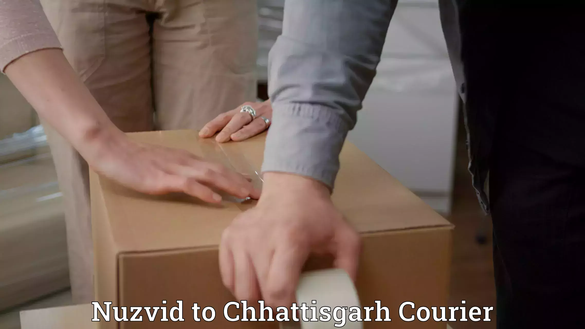 Online shipping calculator Nuzvid to Chhattisgarh