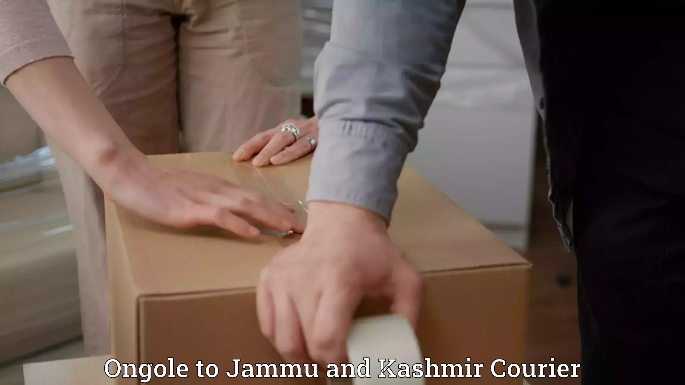 Easy access courier services in Ongole to Kulgam
