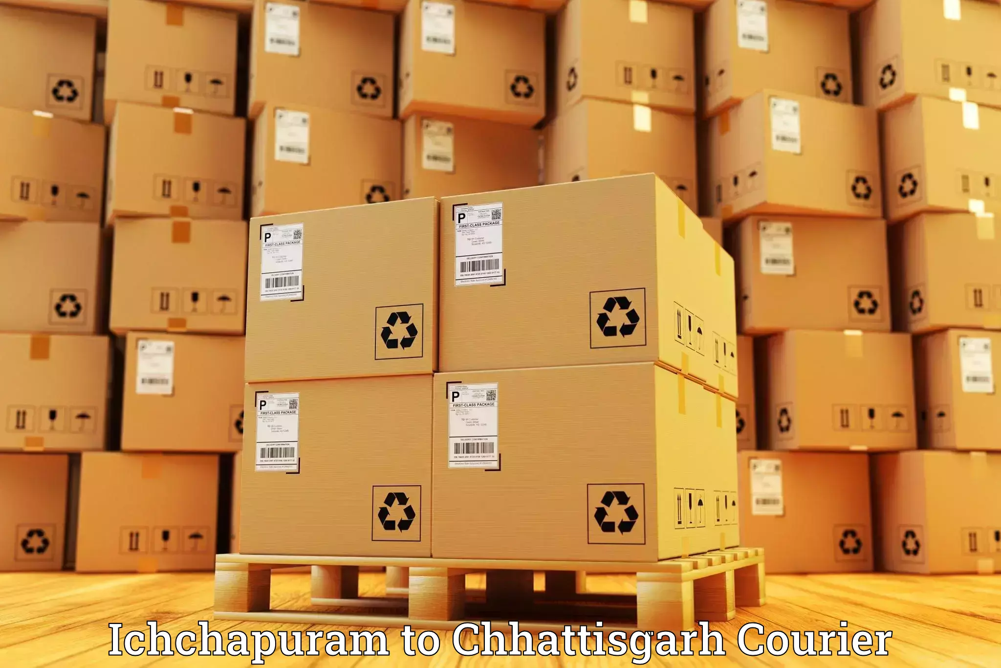 Courier service innovation Ichchapuram to Raipur