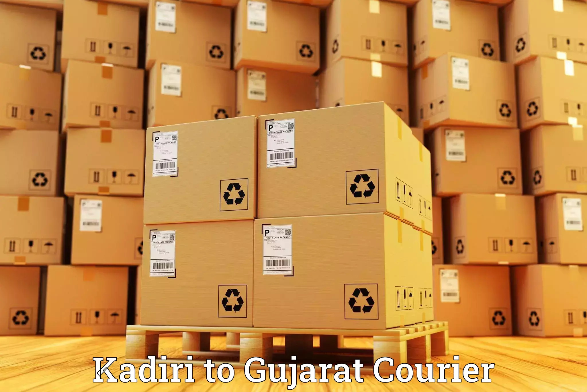 Efficient parcel delivery Kadiri to Gandhinagar
