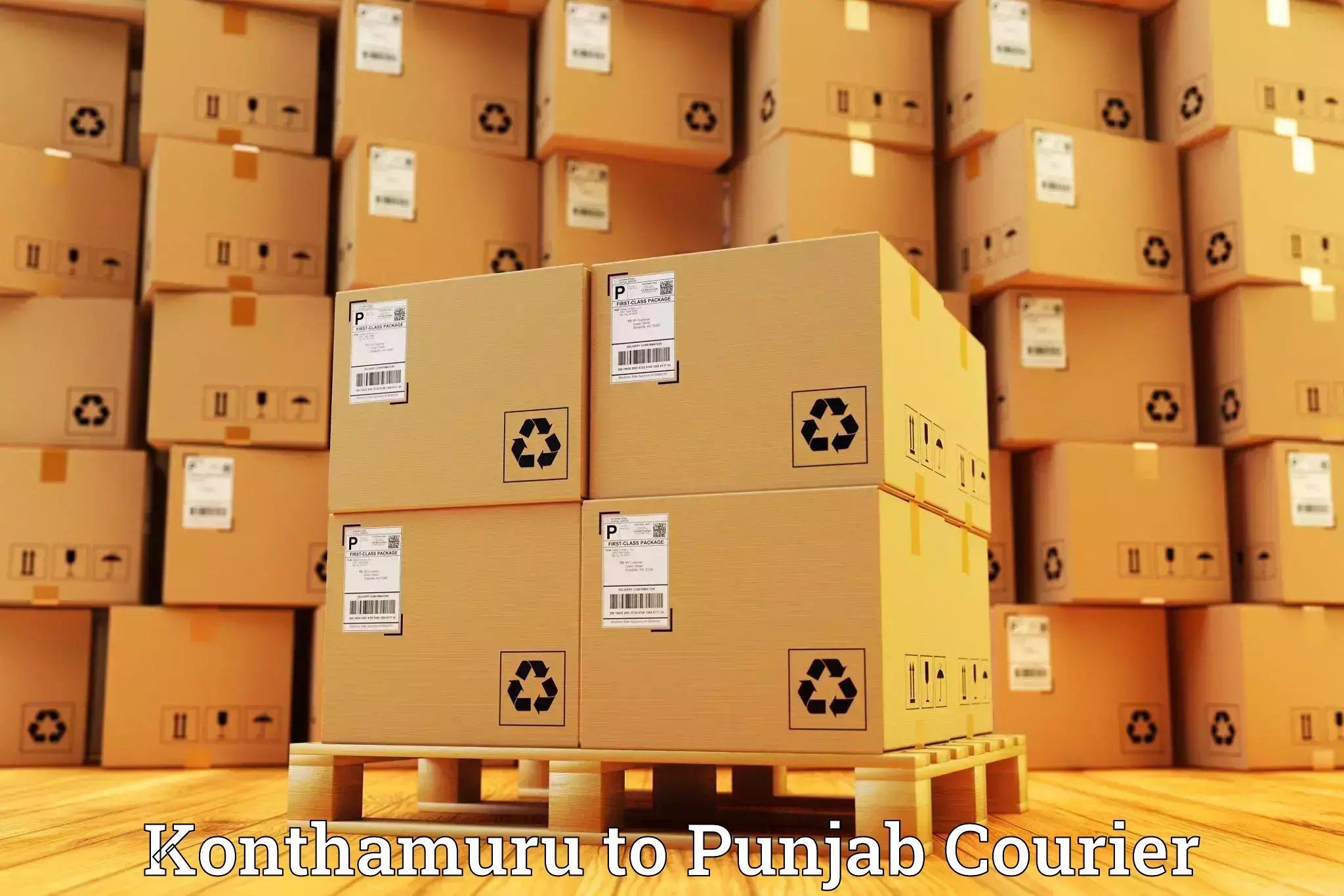 Multi-national courier services Konthamuru to Jalandhar