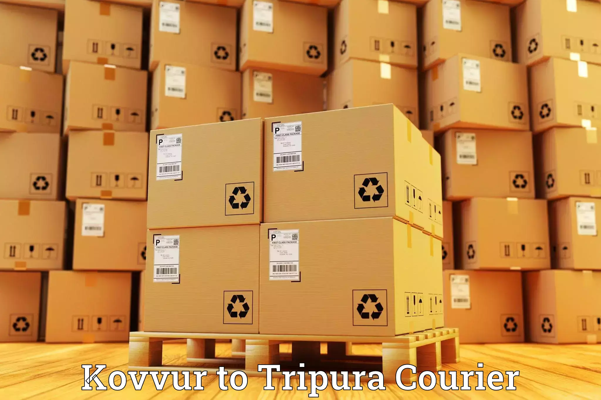 Courier service efficiency Kovvur to Aambasa