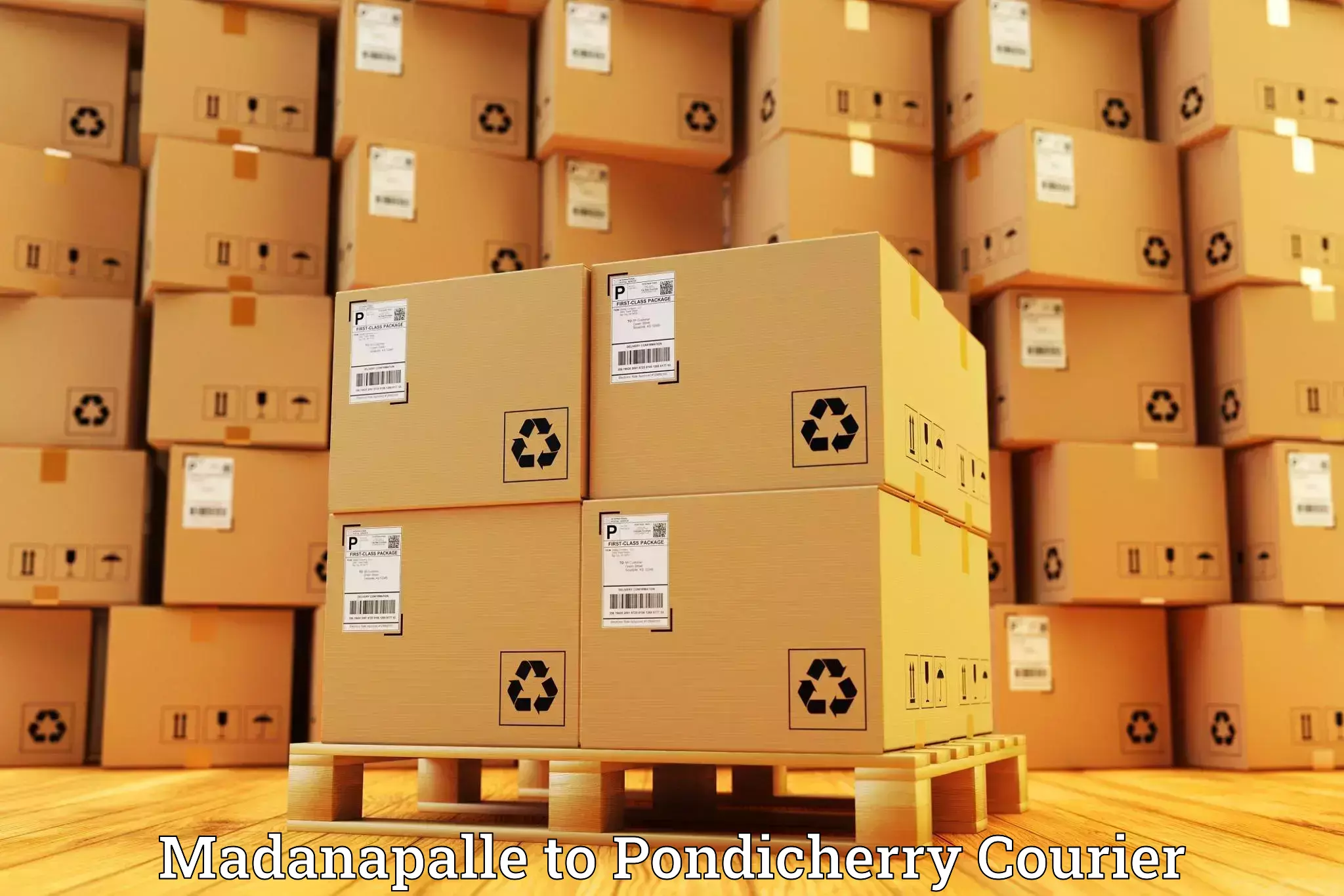Express delivery network in Madanapalle to Pondicherry
