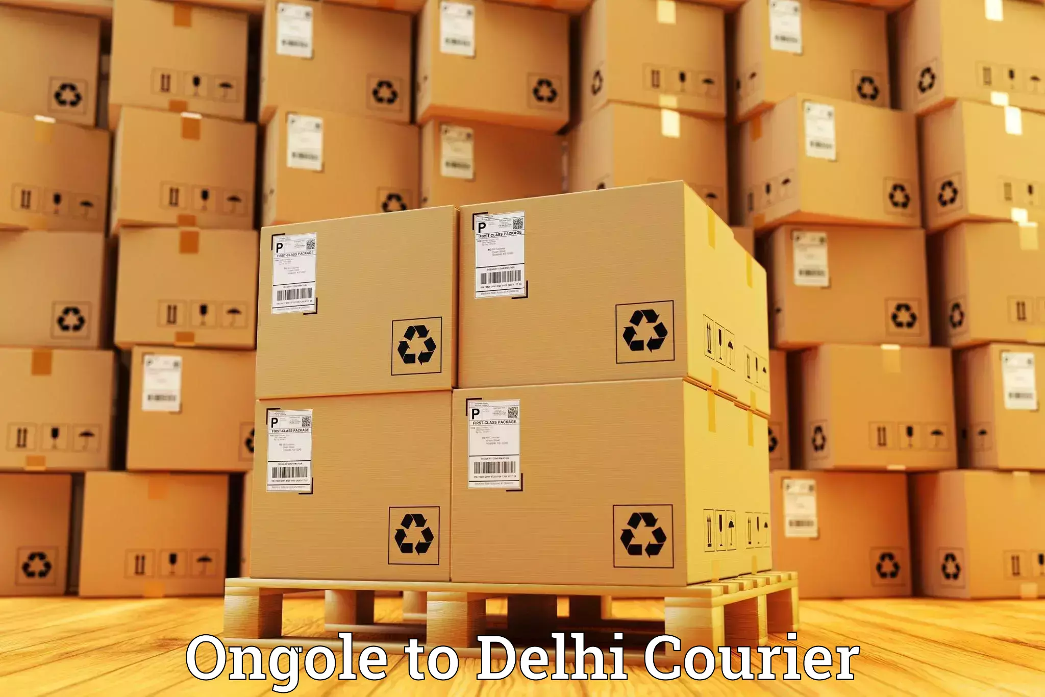 Courier service partnerships Ongole to Jawaharlal Nehru University New Delhi