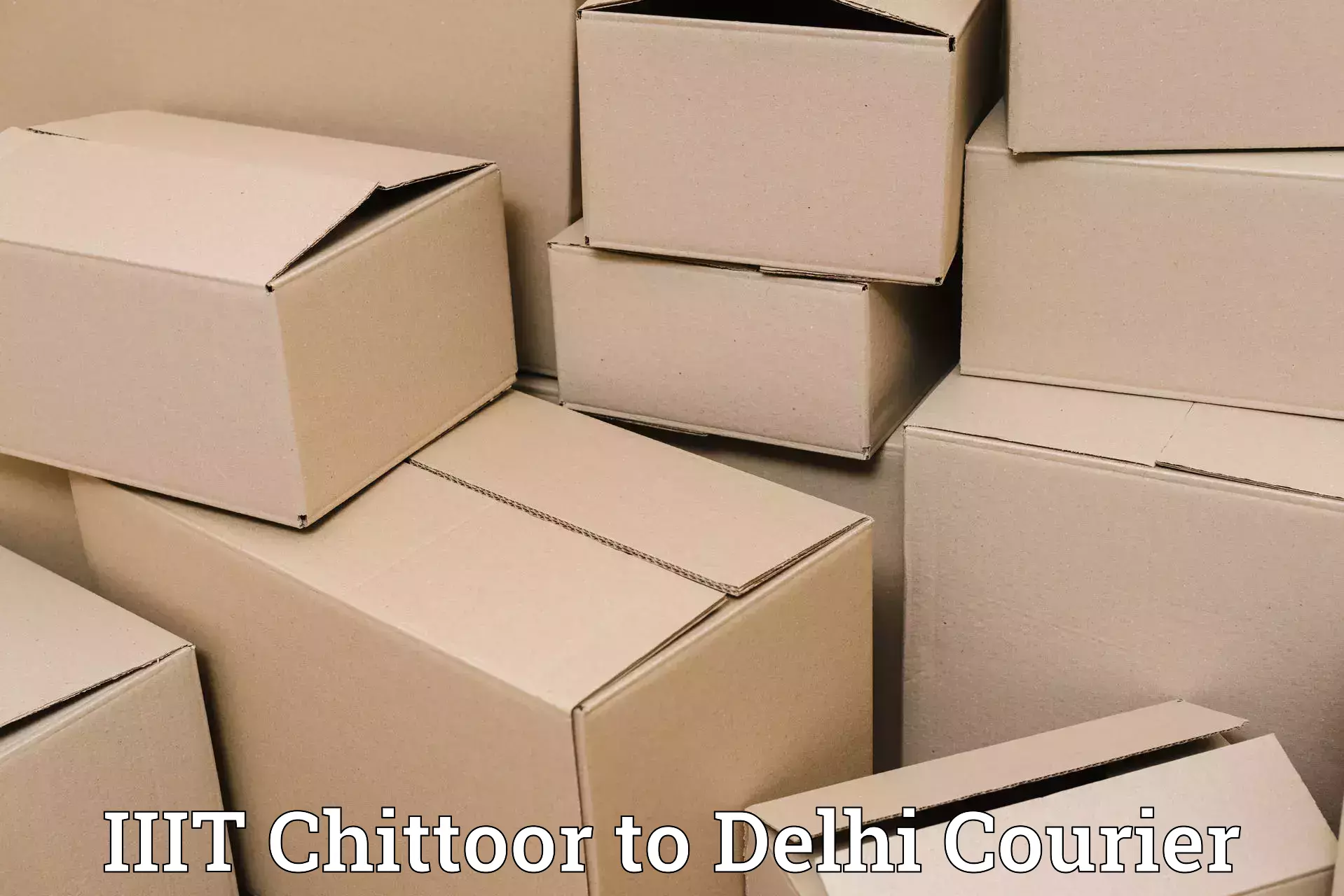 Emergency parcel delivery IIIT Chittoor to University of Delhi