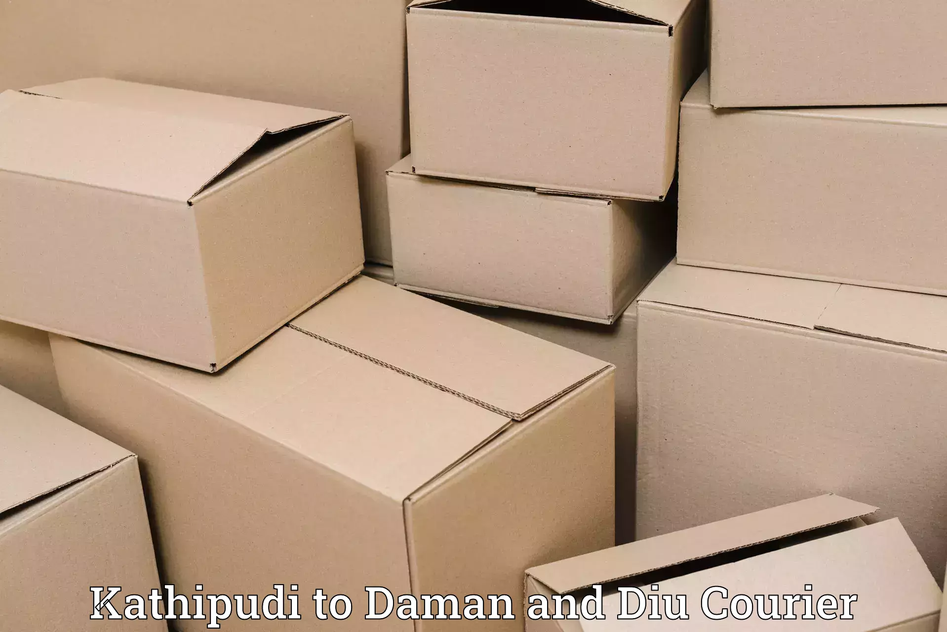Dynamic courier services Kathipudi to Daman