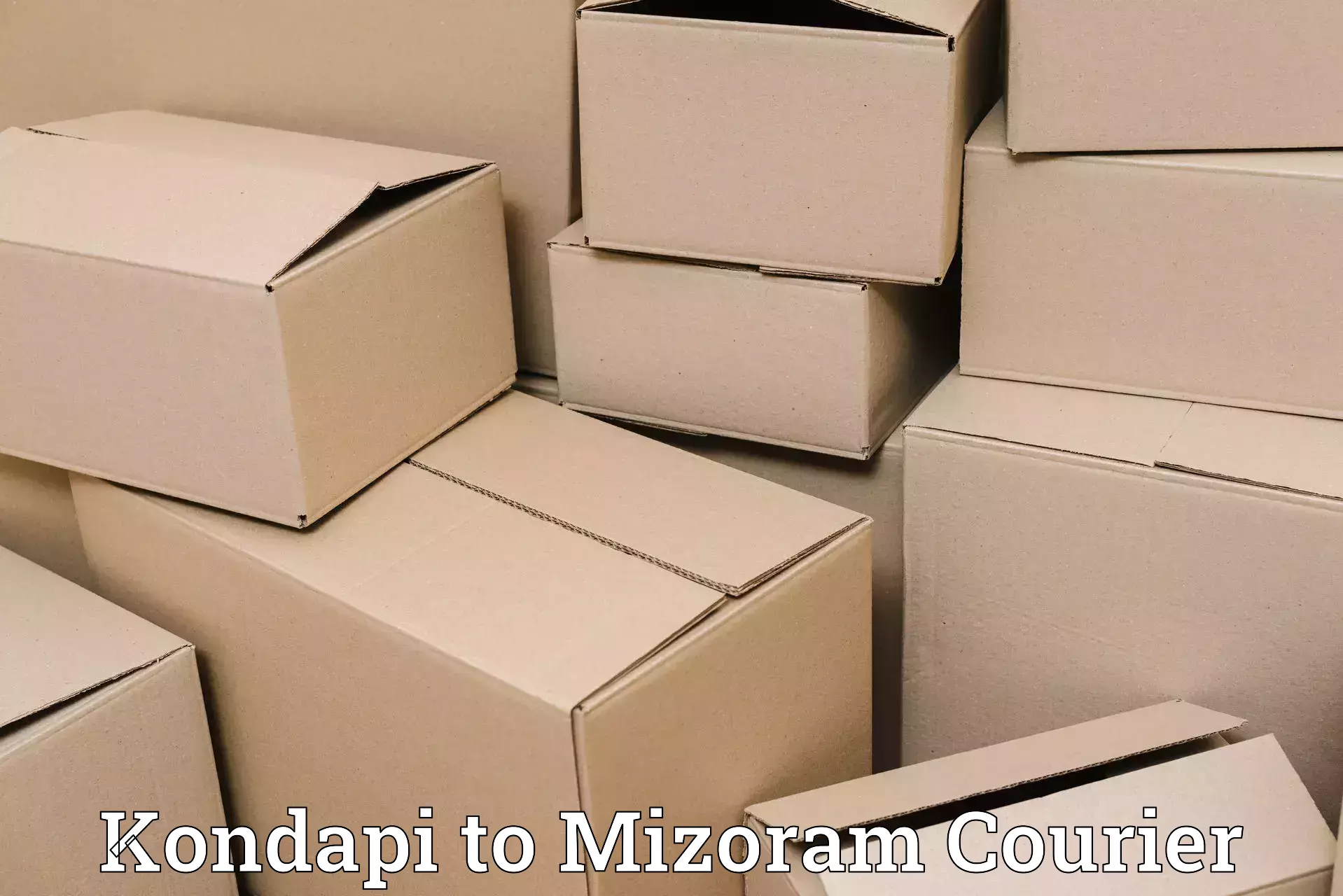 Courier service comparison Kondapi to Mizoram