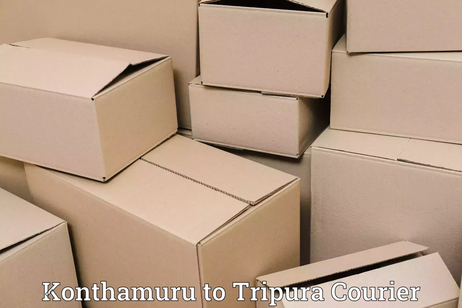 On-call courier service Konthamuru to West Tripura