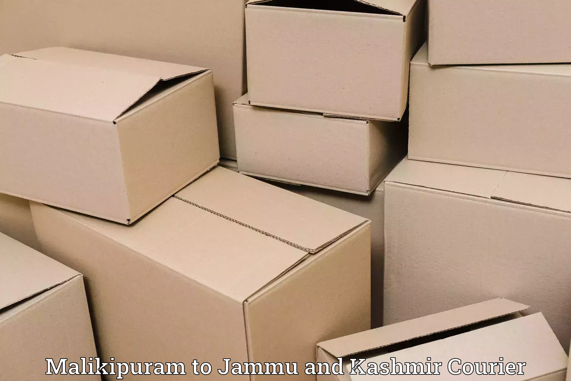 Expedited parcel delivery in Malikipuram to Jammu and Kashmir
