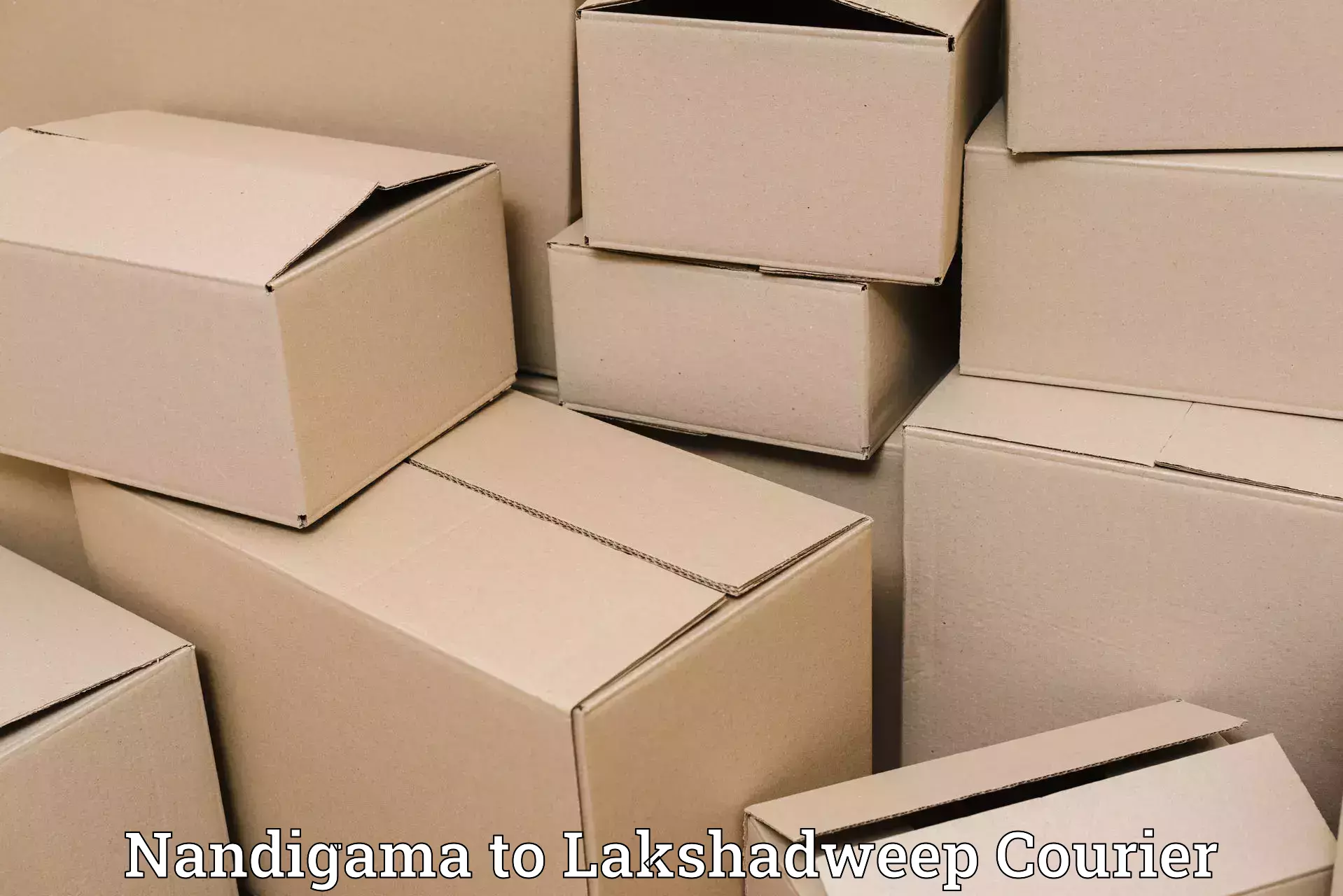 Multi-carrier shipping Nandigama to Lakshadweep