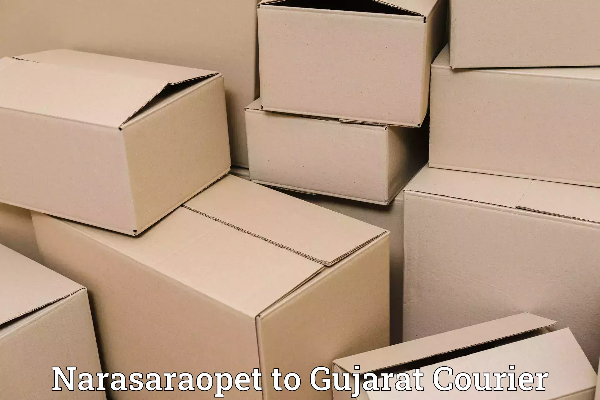 Round-the-clock parcel delivery Narasaraopet to Harij