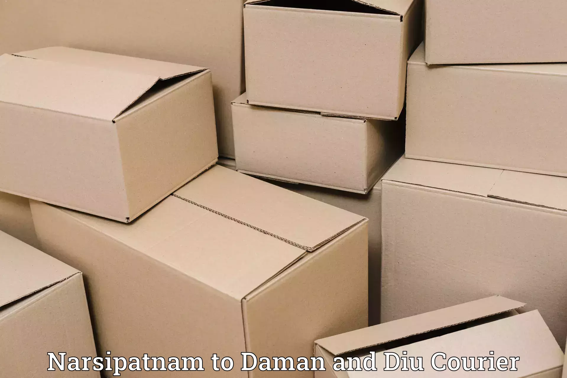 Quick courier services Narsipatnam to Daman