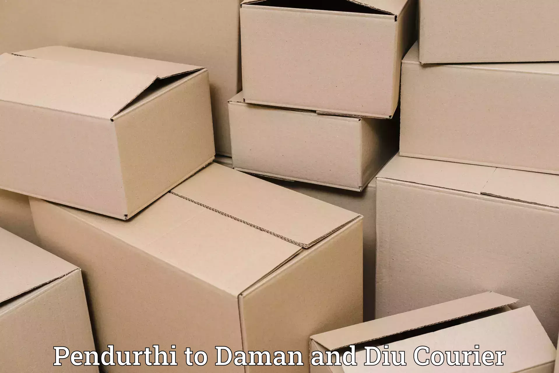 Pharmaceutical courier Pendurthi to Diu