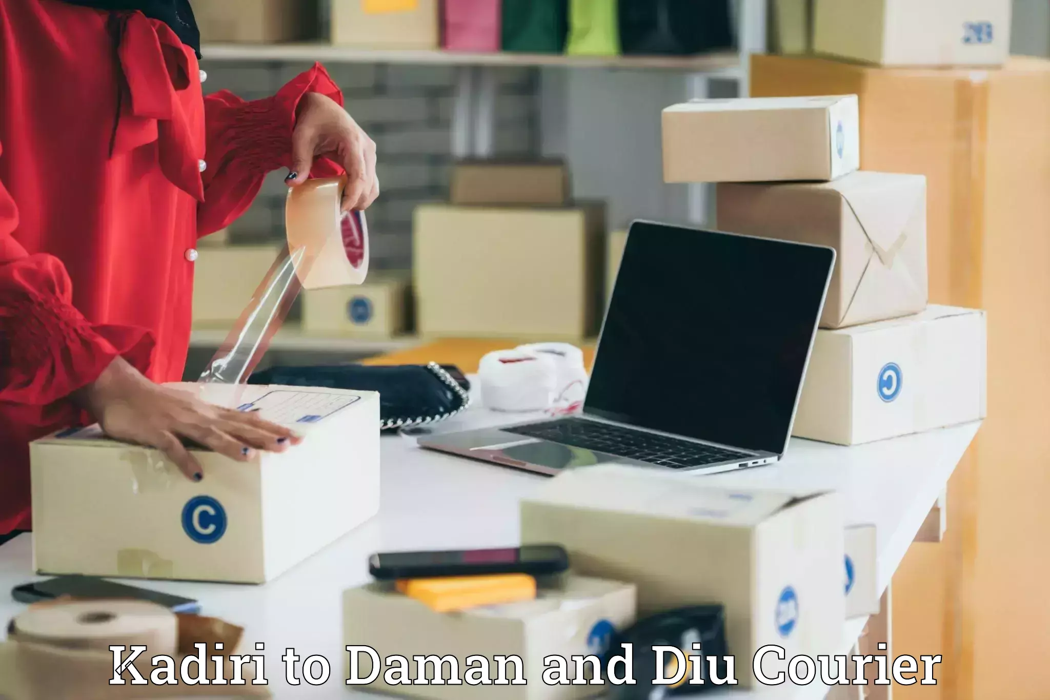 Rapid shipping services Kadiri to Daman and Diu