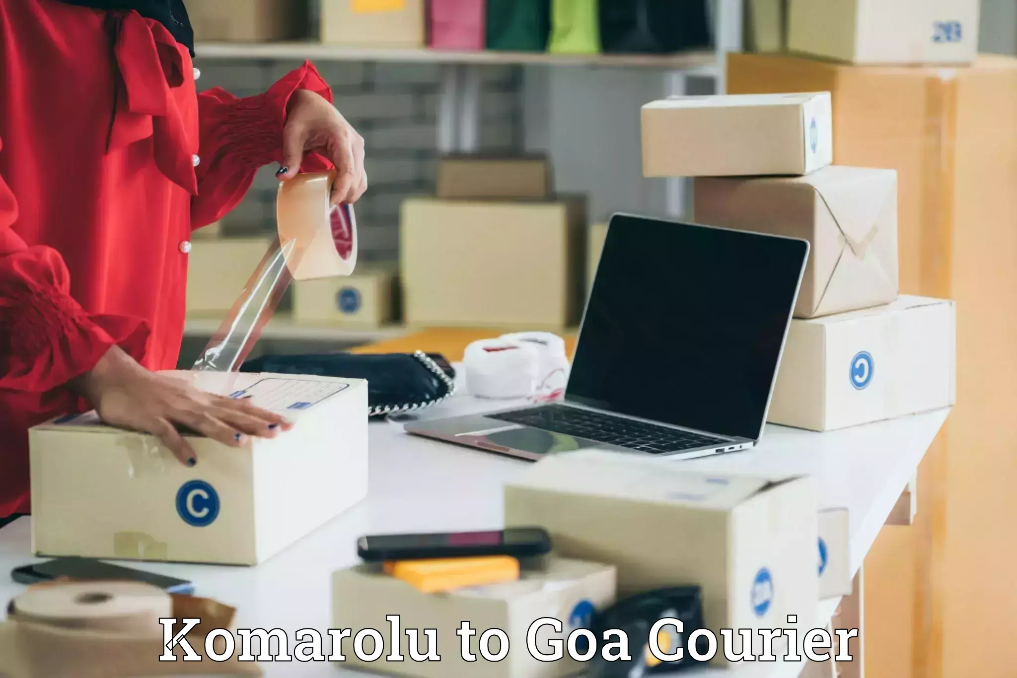 Courier service comparison Komarolu to Goa