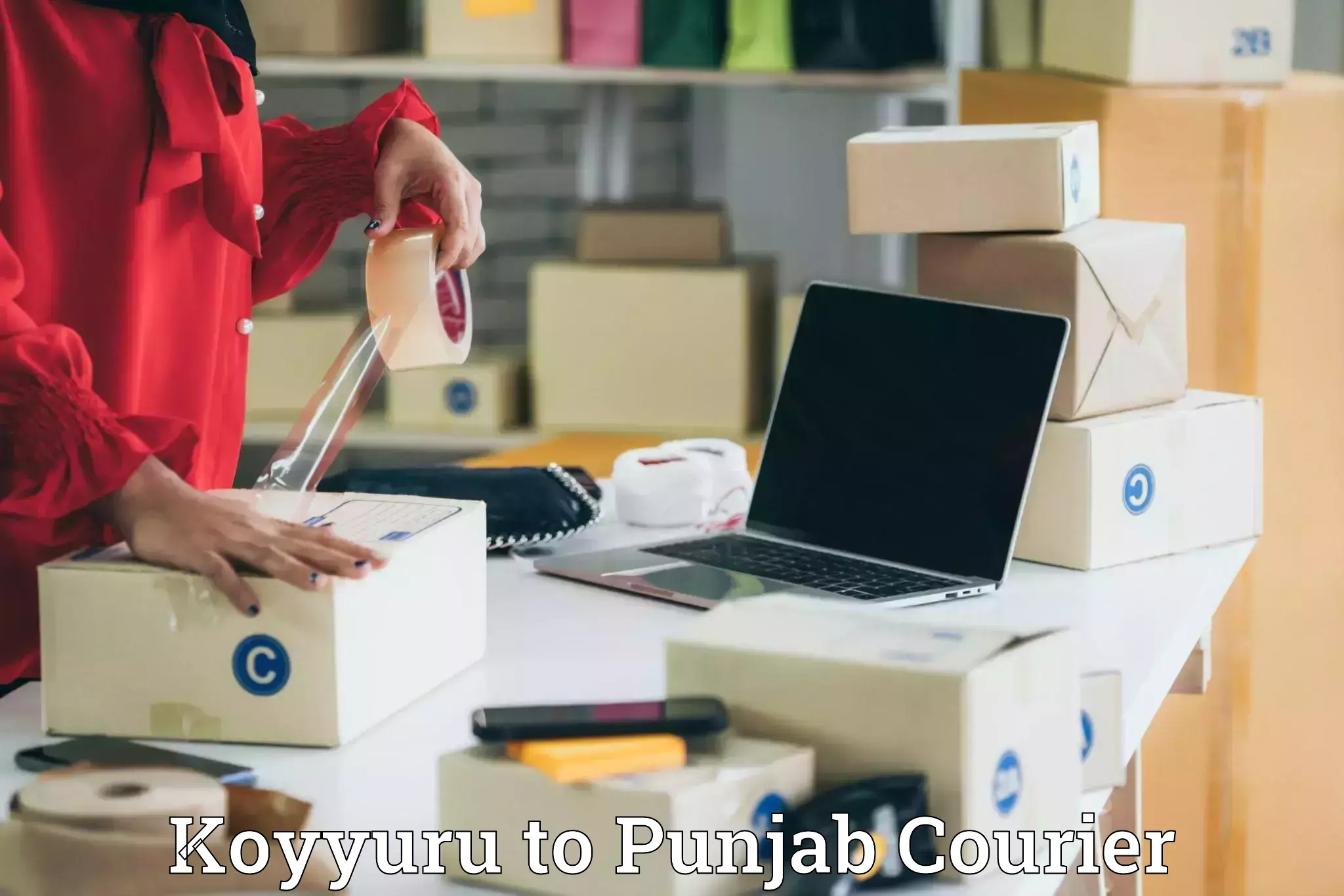 Customized delivery options Koyyuru to Firozpur