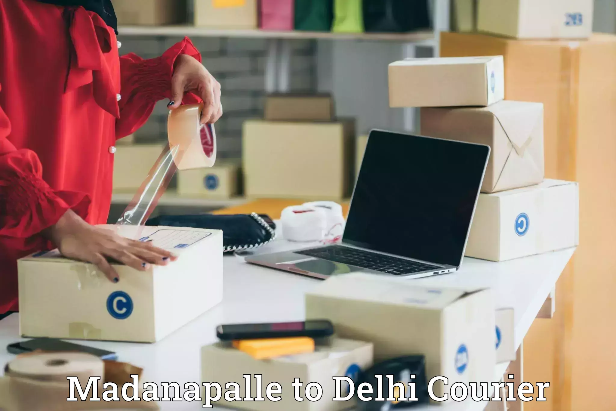 Expedited parcel delivery Madanapalle to Delhi