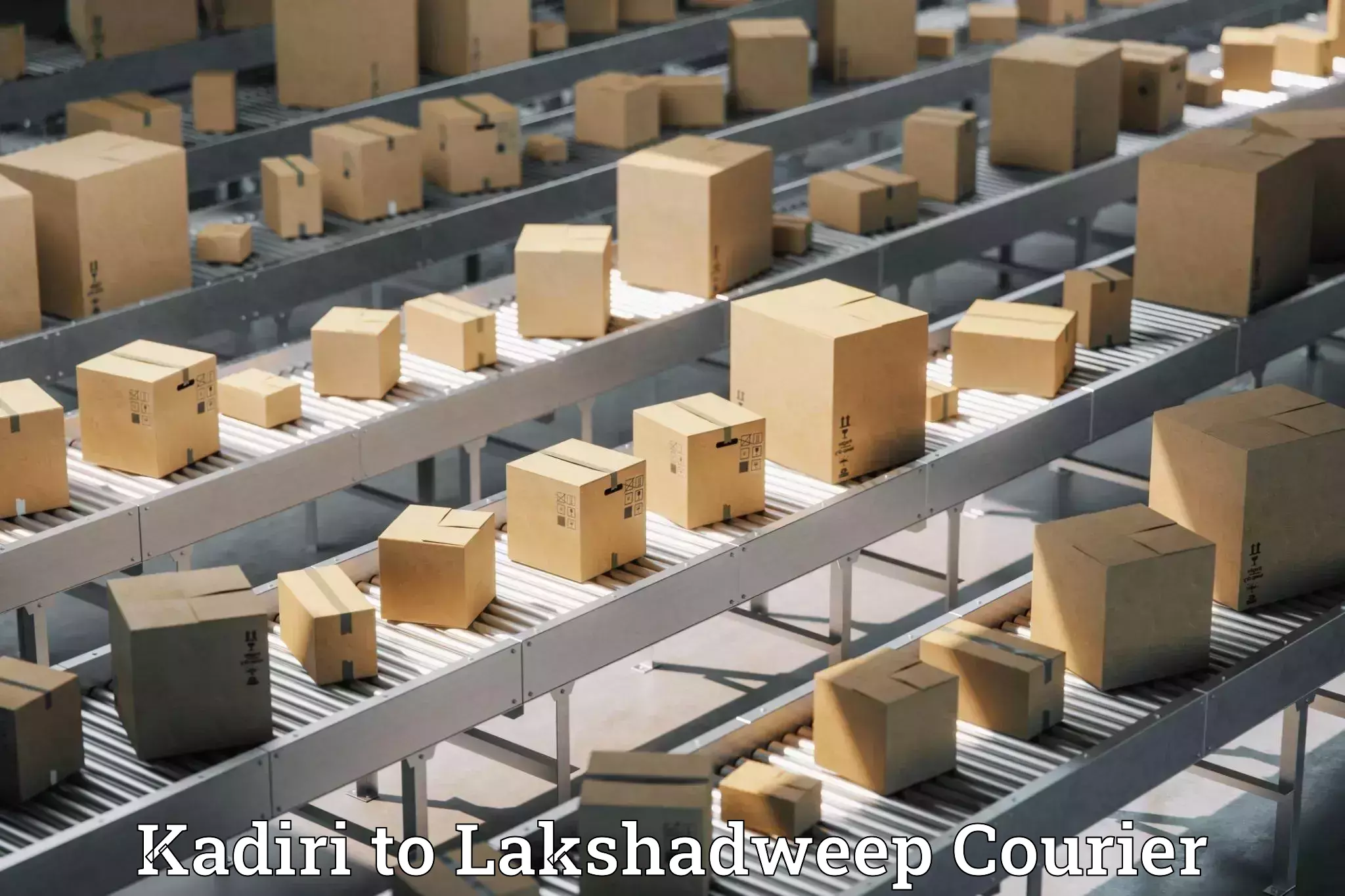Lightweight parcel options Kadiri to Lakshadweep