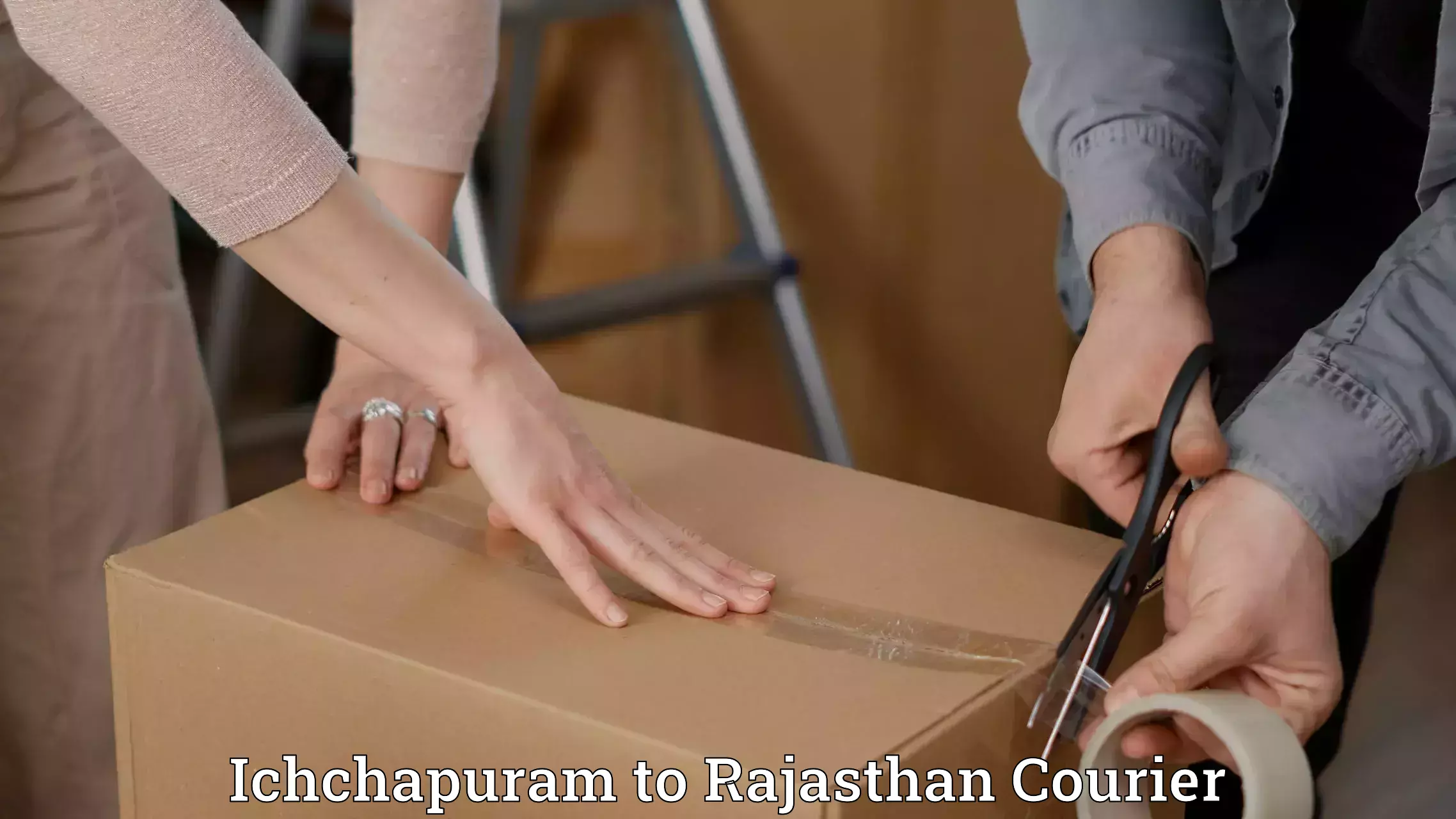 Courier service partnerships Ichchapuram to Rajasthan
