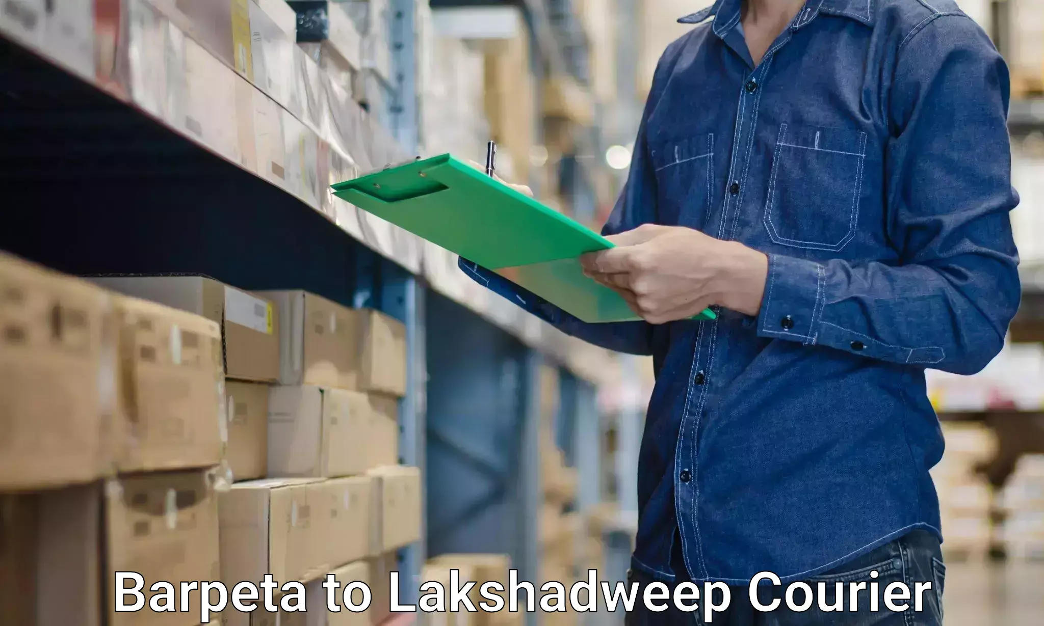 Home goods moving company Barpeta to Lakshadweep