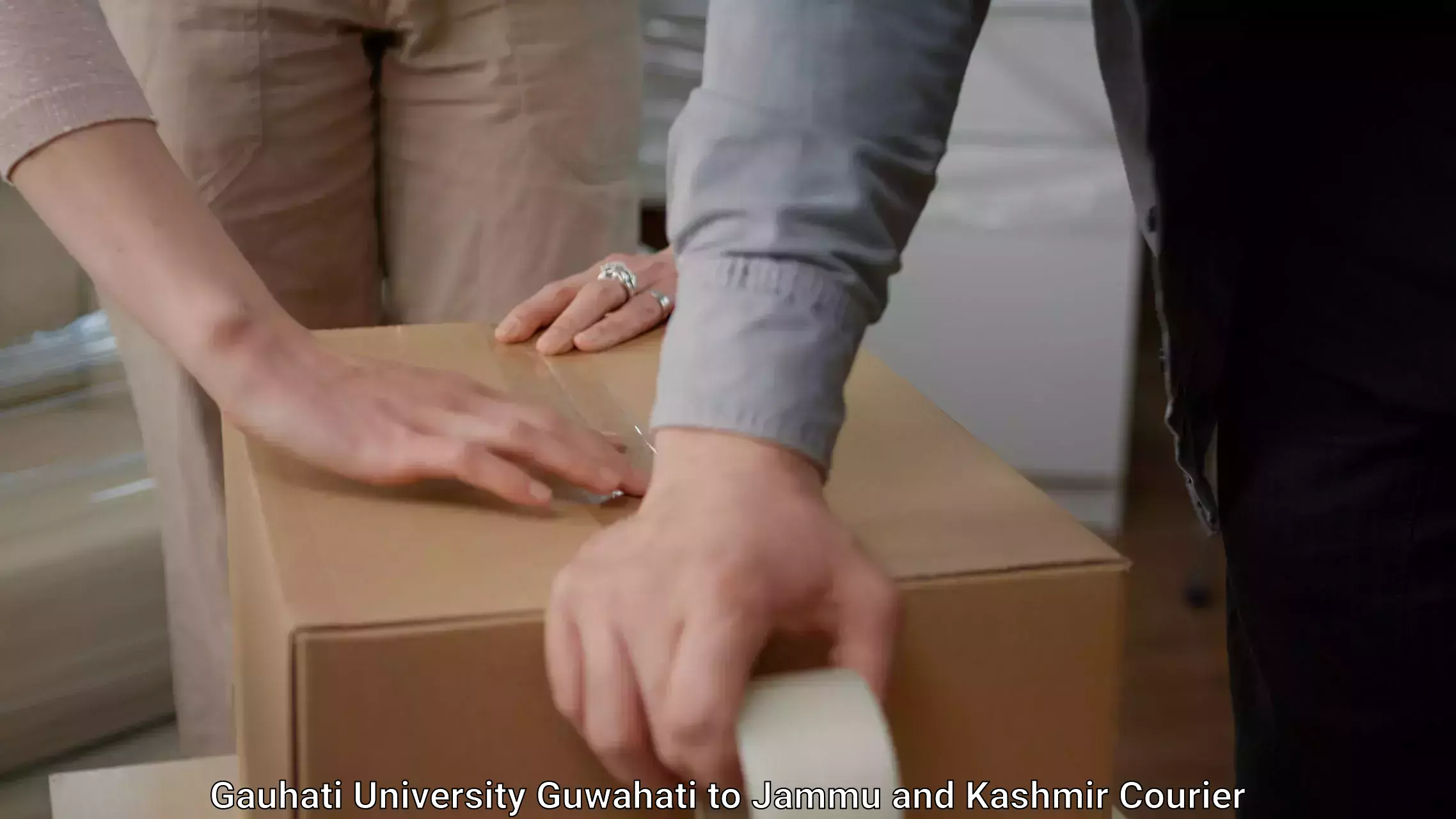 Quality moving and storage Gauhati University Guwahati to Jammu and Kashmir