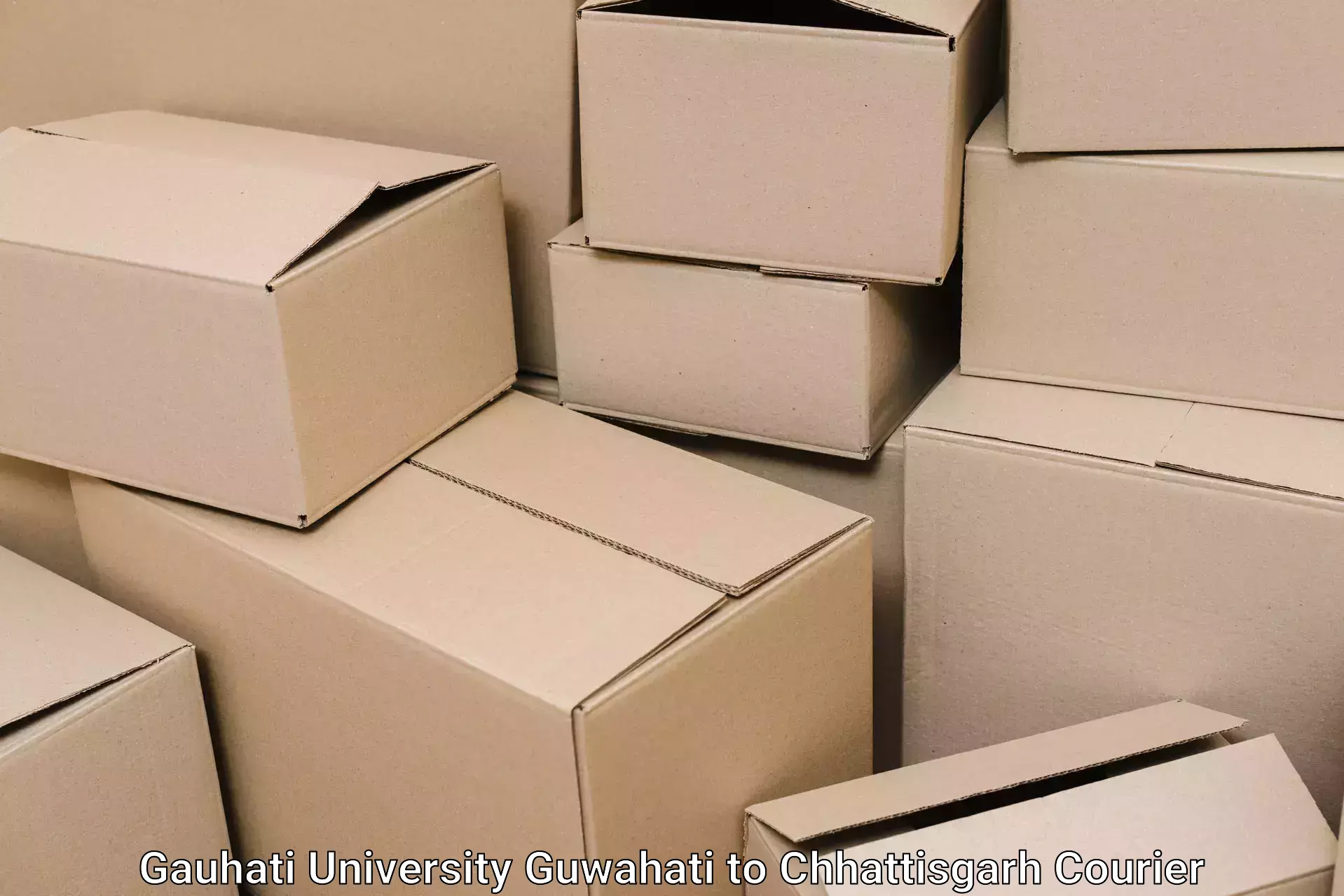 Quality furniture moving Gauhati University Guwahati to Dantewada