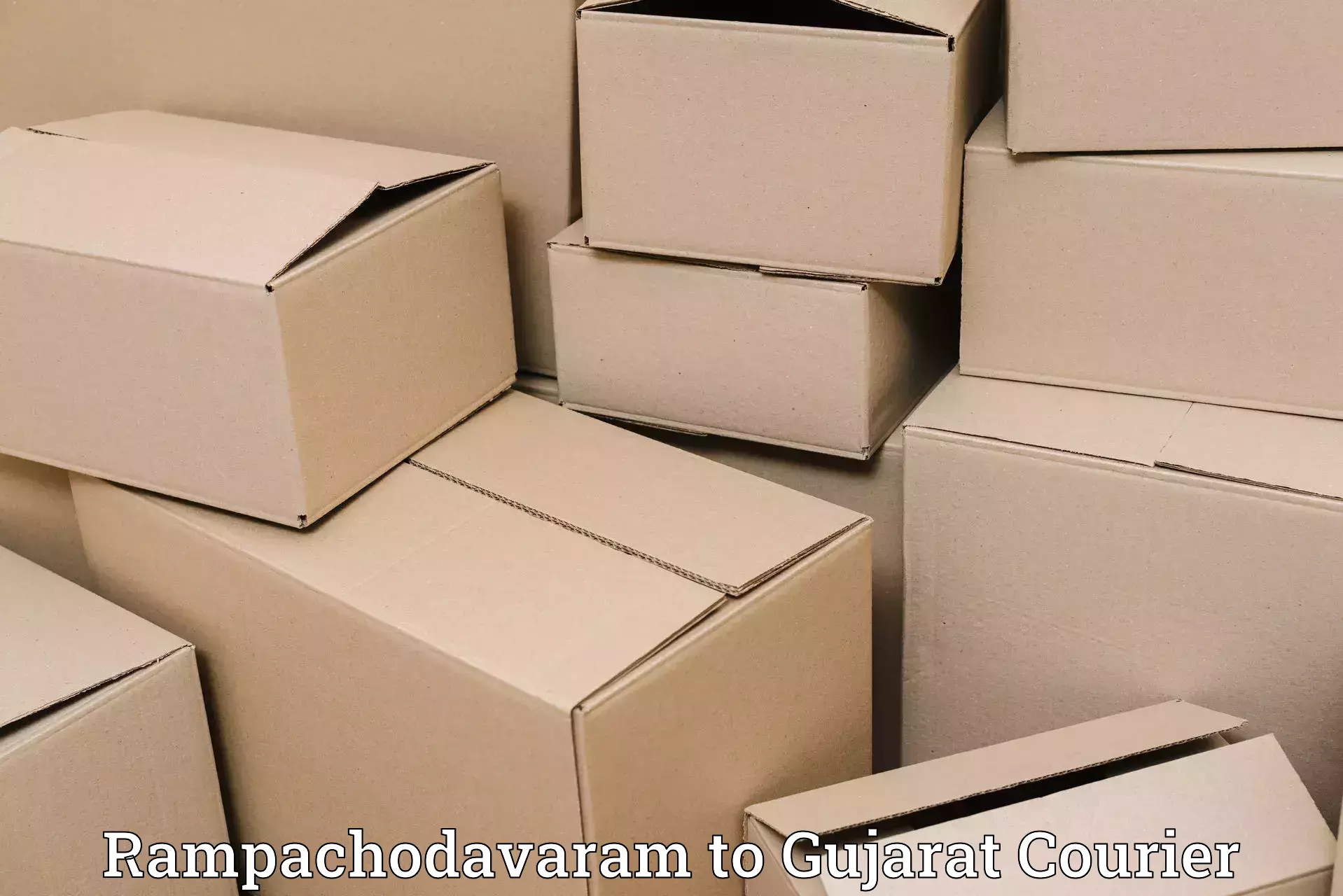 Citywide baggage courier in Rampachodavaram to Gujarat