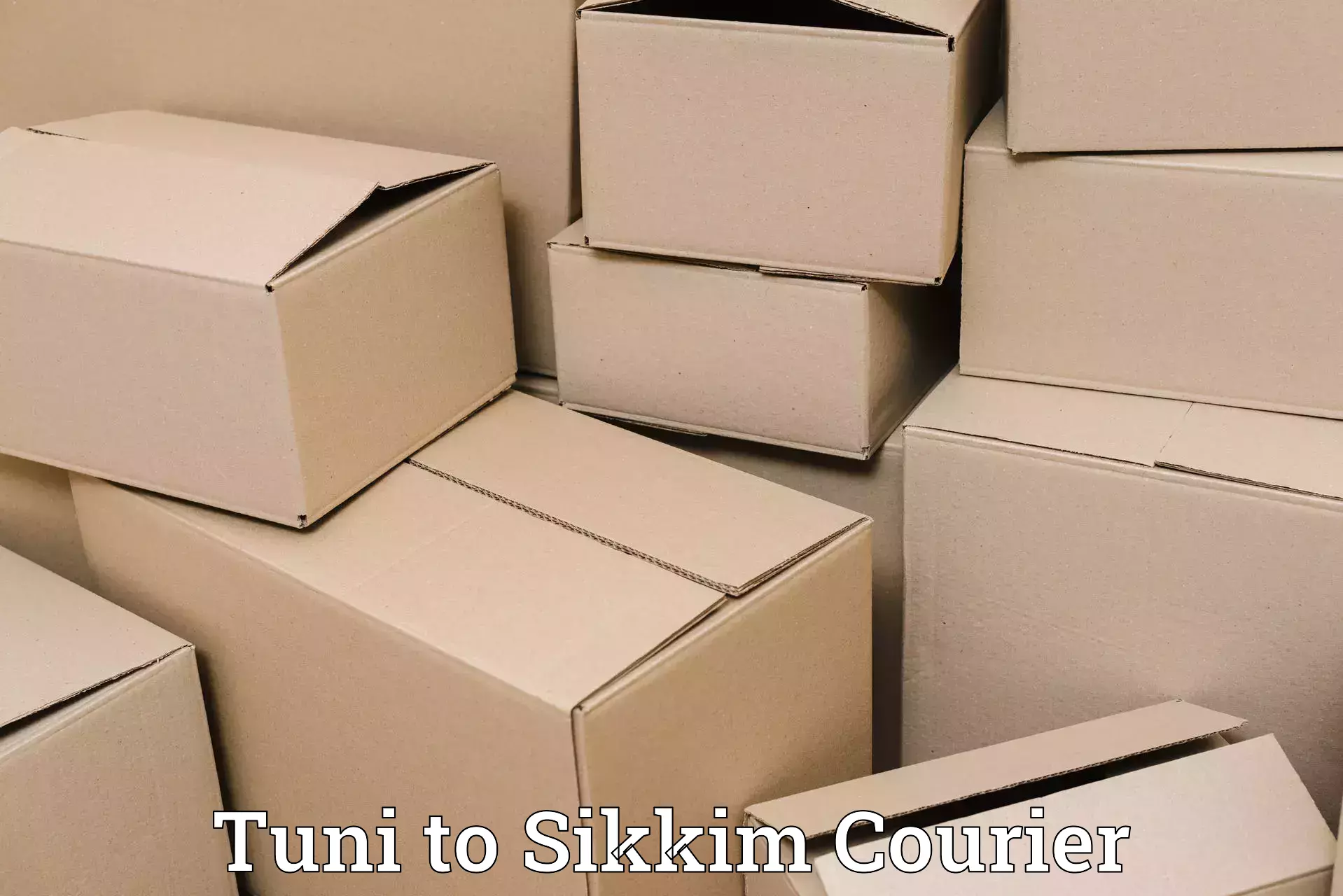 Luggage transport logistics Tuni to Sikkim