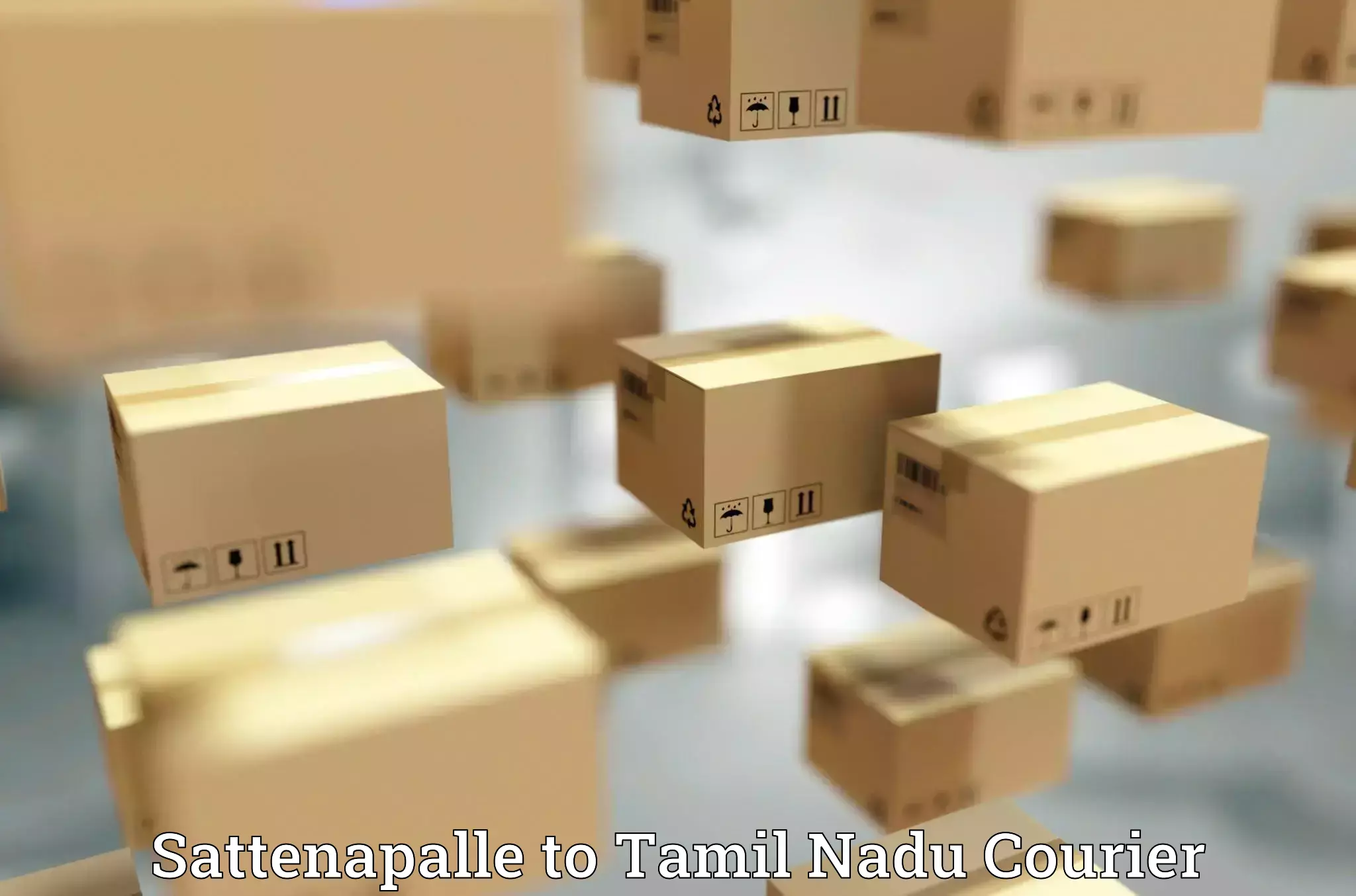 Luggage transport rates calculator Sattenapalle to Pudukkottai