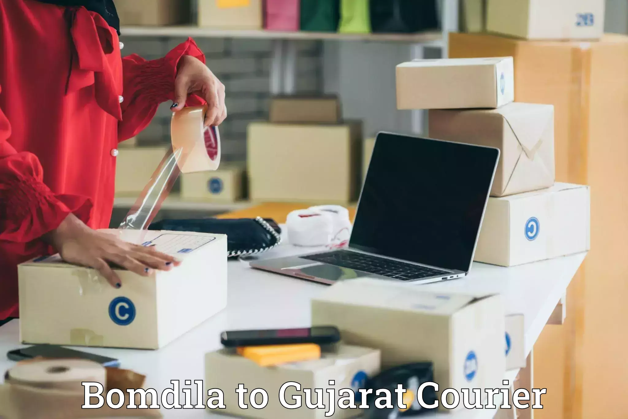 Streamlined baggage courier Bomdila to Kalol Gujarat