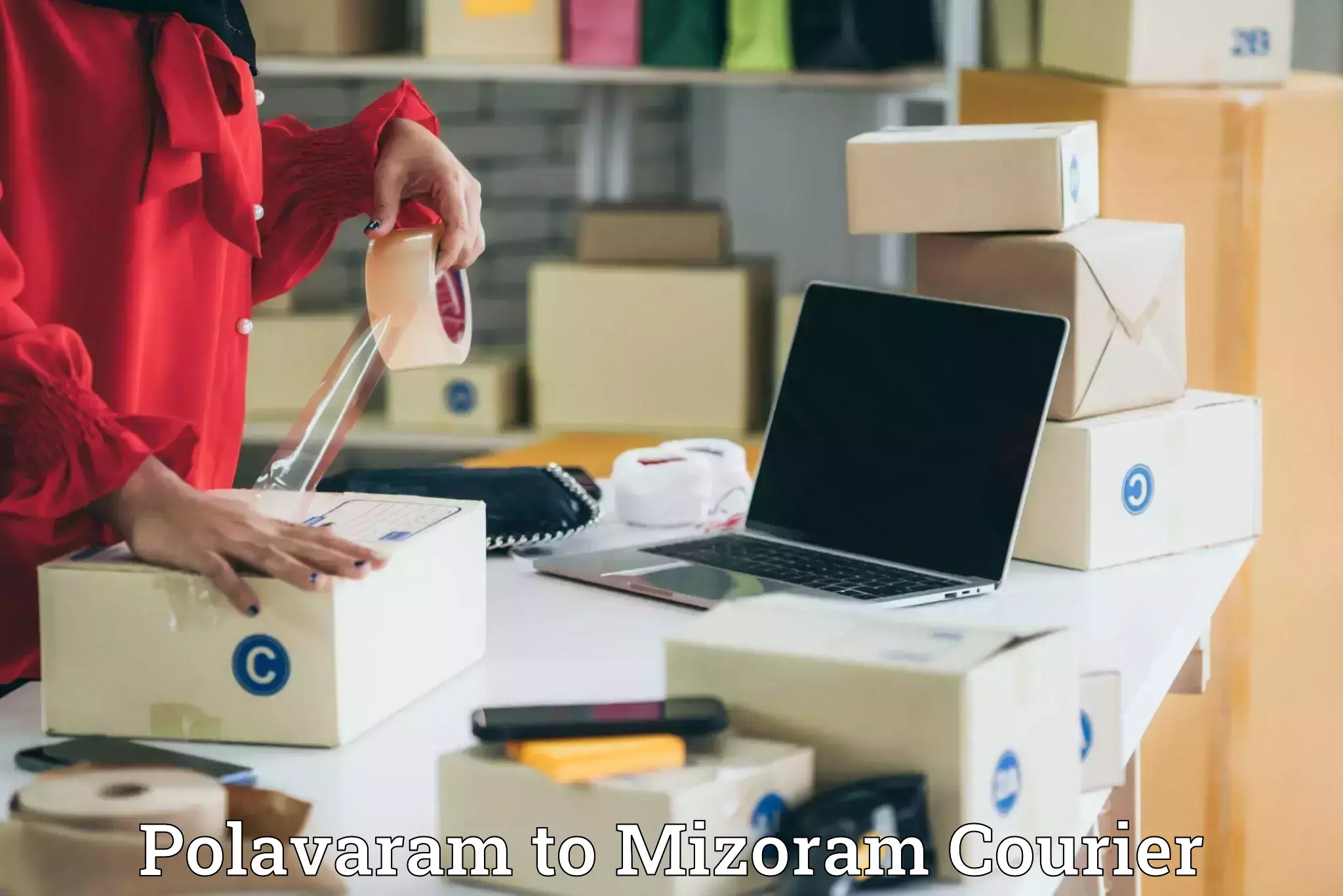 Premium luggage courier Polavaram to Mizoram University Aizawl