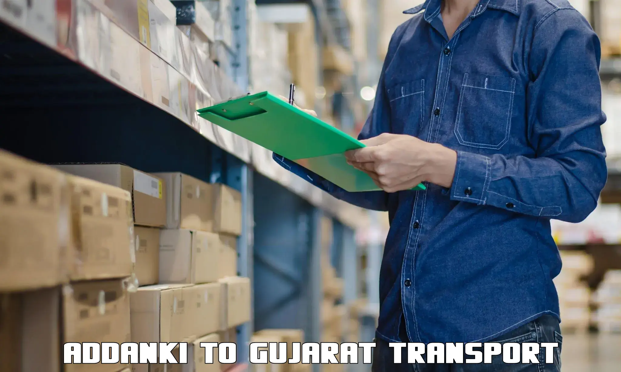 Container transportation services Addanki to Palanpur