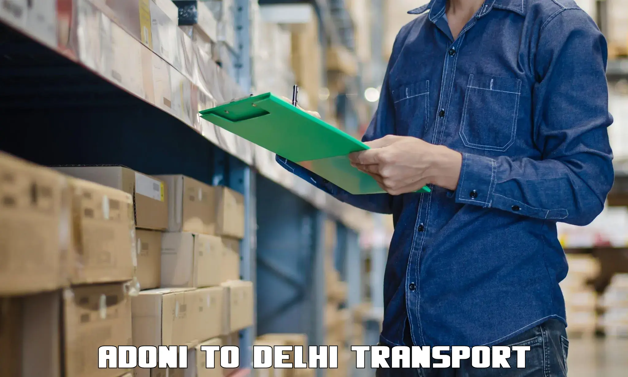 India truck logistics services Adoni to Jamia Millia Islamia New Delhi