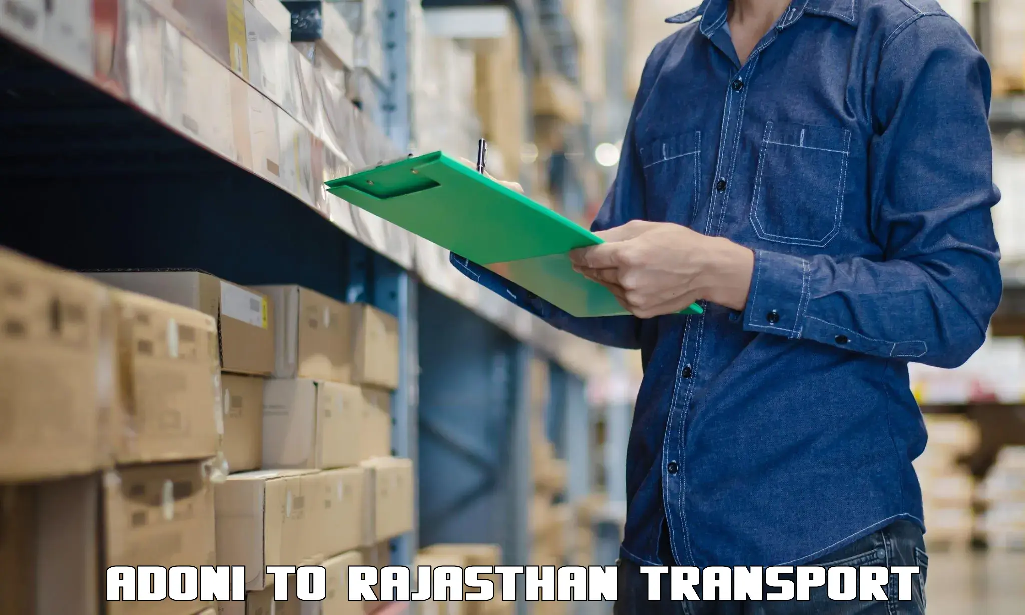 Lorry transport service Adoni to Pratapgarh Rajasthan