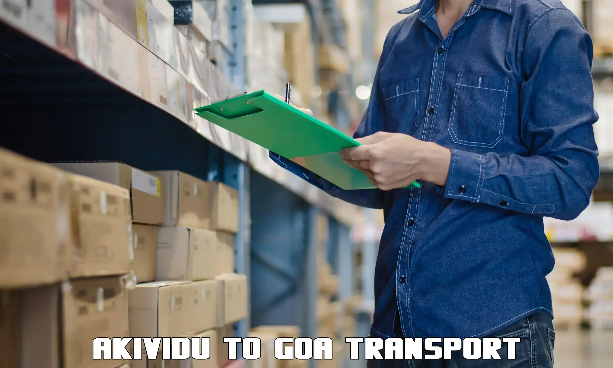 Lorry transport service Akividu to South Goa