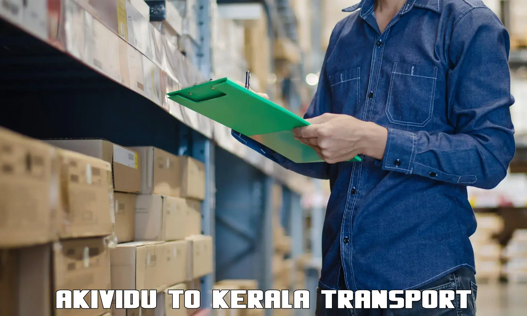 Air cargo transport services Akividu to Kerala