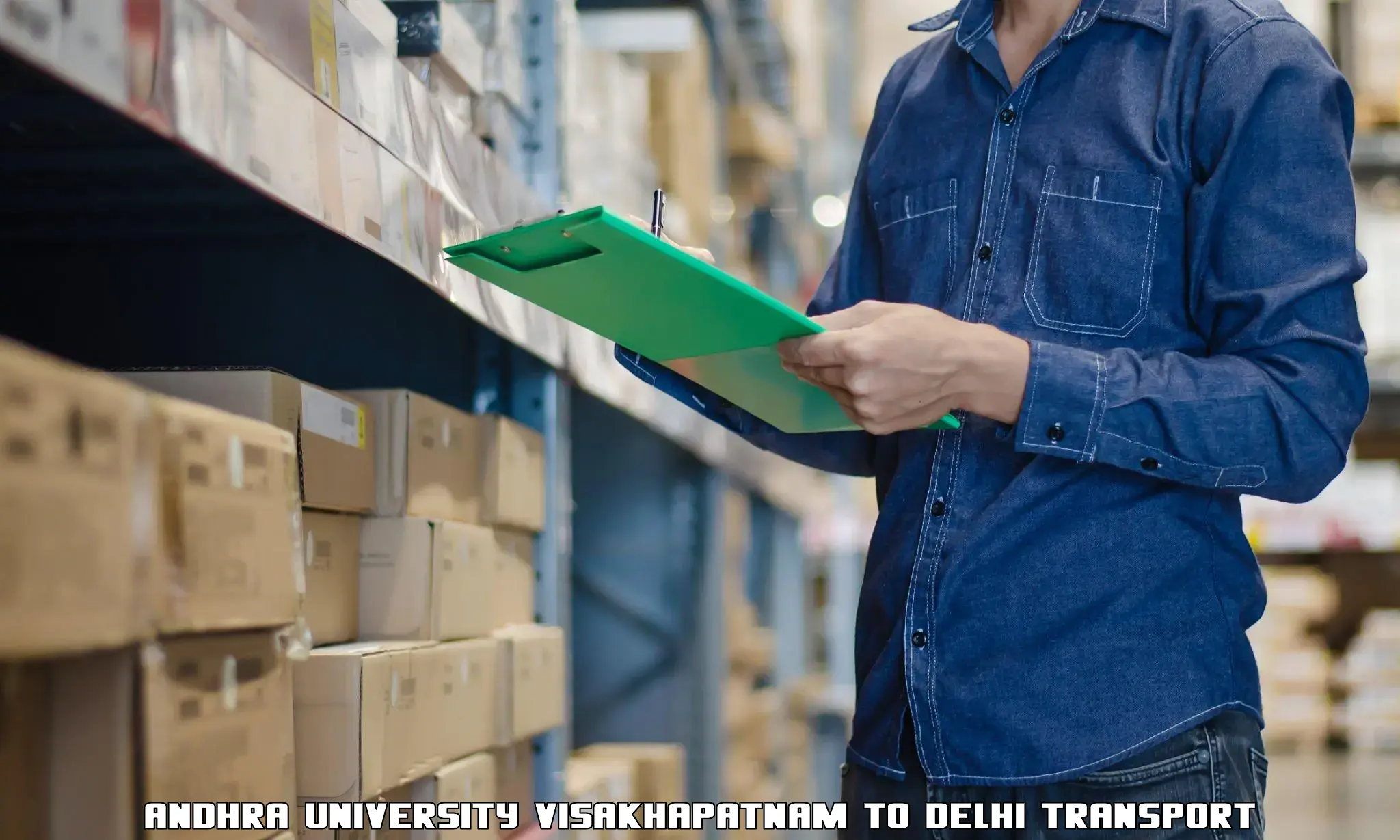 Package delivery services Andhra University Visakhapatnam to Delhi