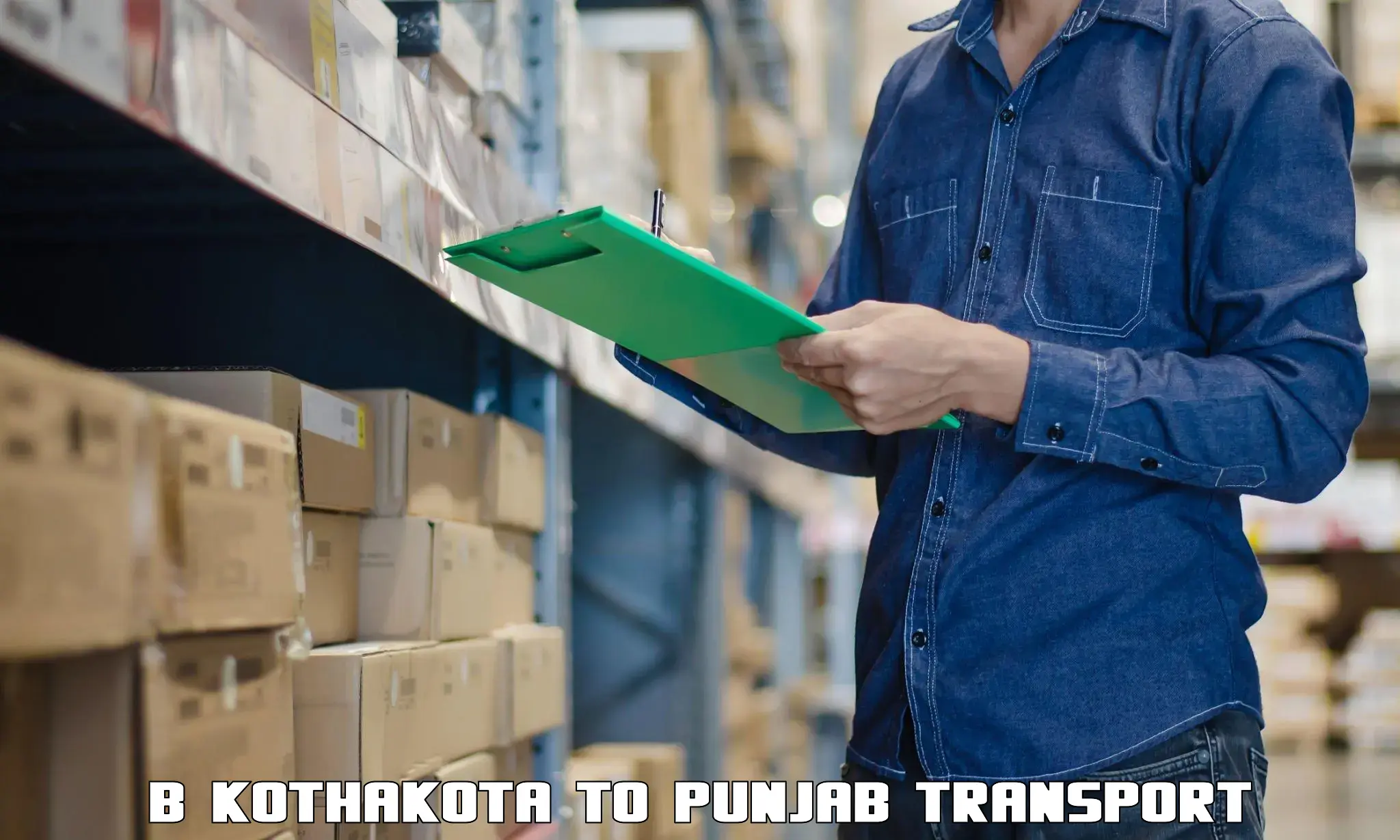 Pick up transport service B Kothakota to Dhilwan