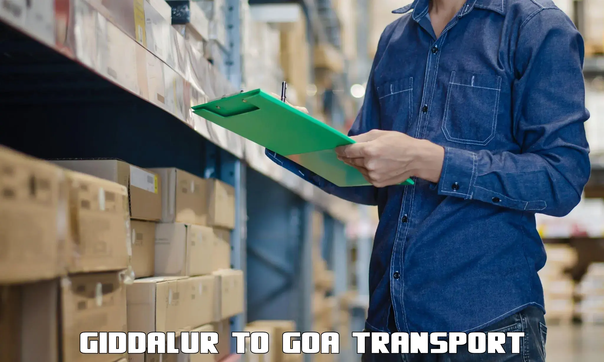 Logistics transportation services Giddalur to Panjim