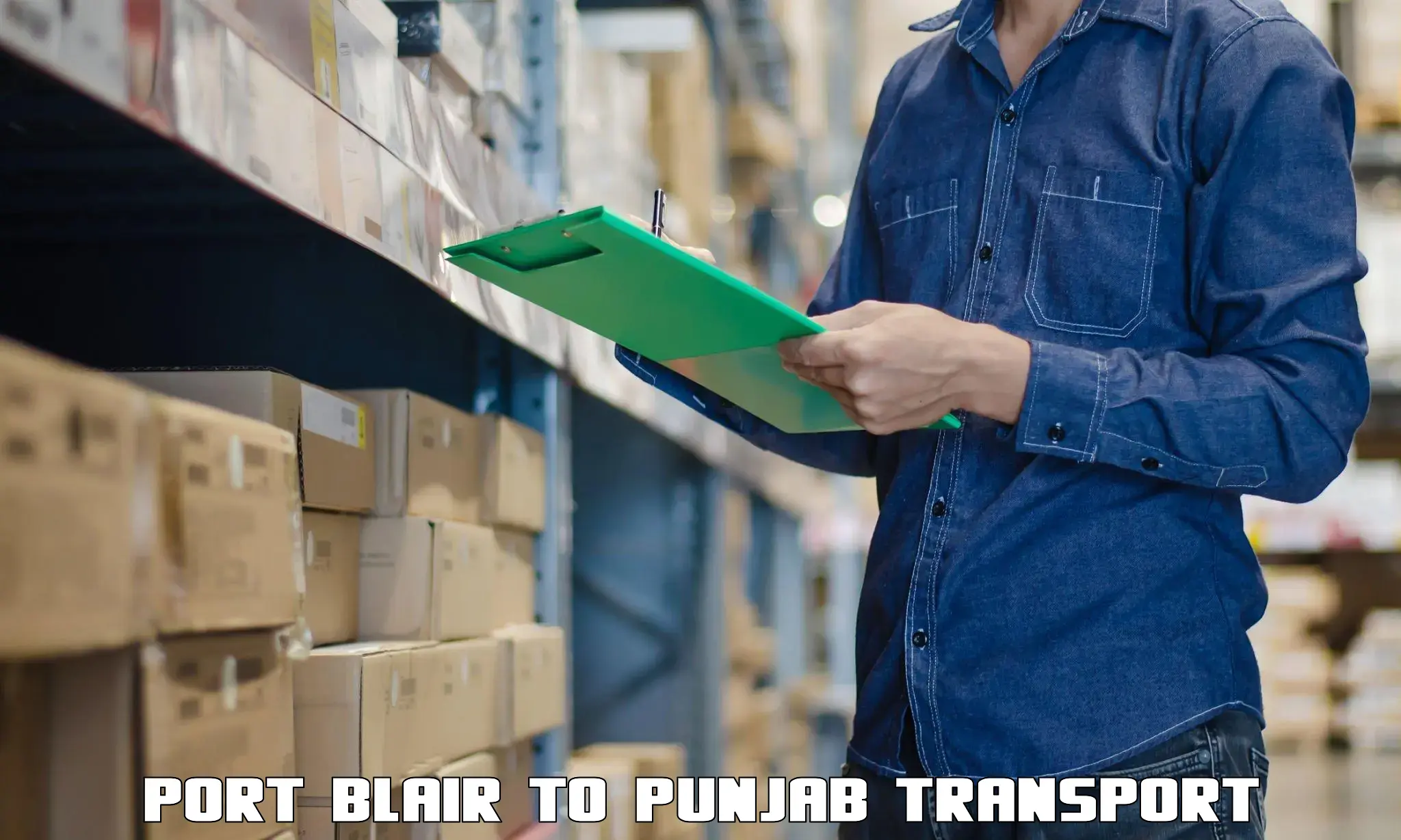Daily transport service Port Blair to Punjab