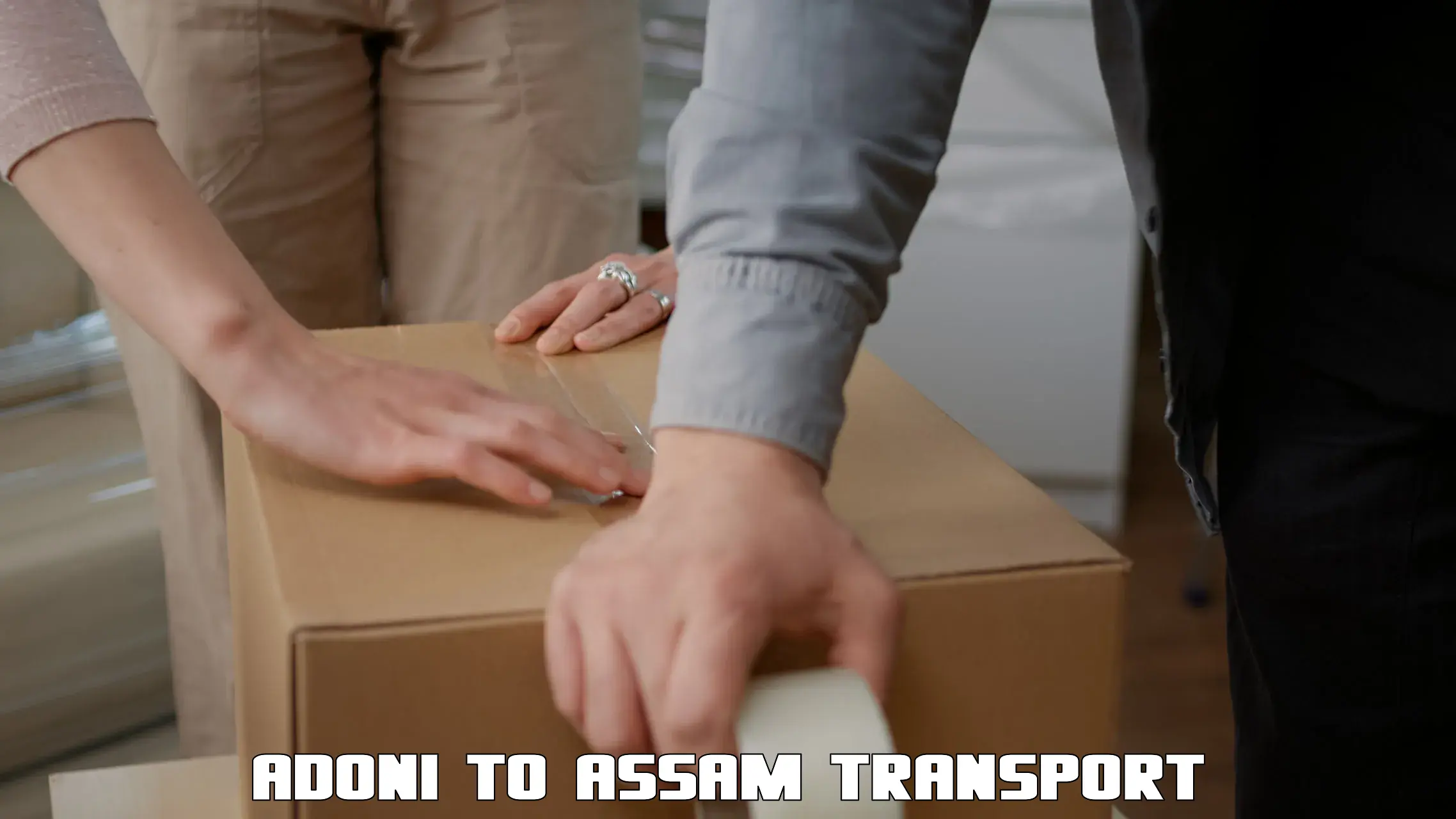 Material transport services Adoni to Dhemaji