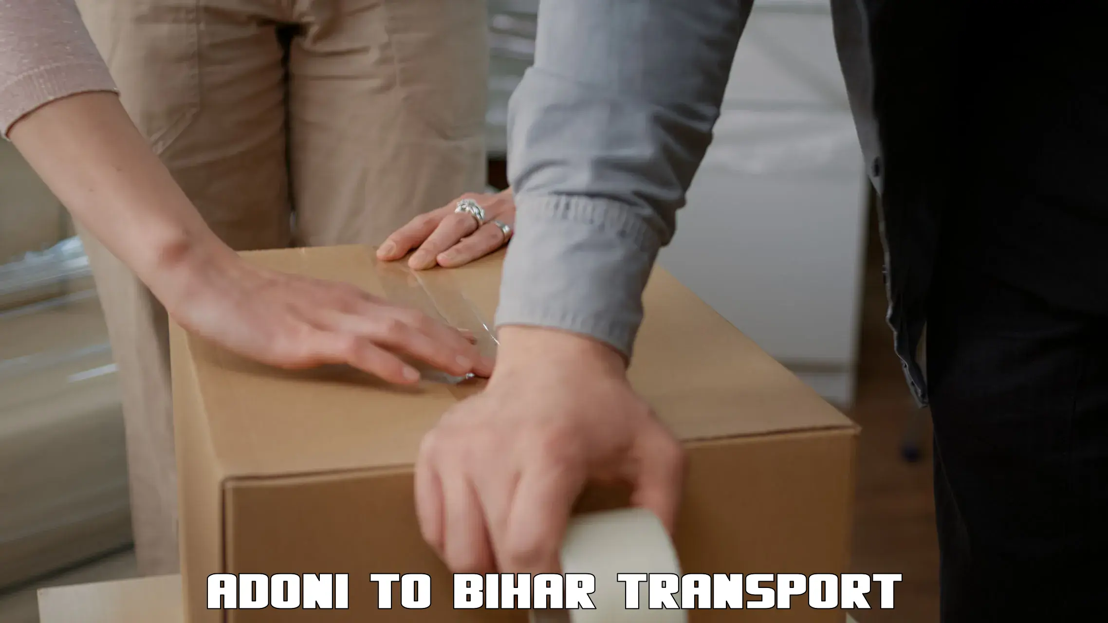 Package delivery services in Adoni to Jhanjharpur