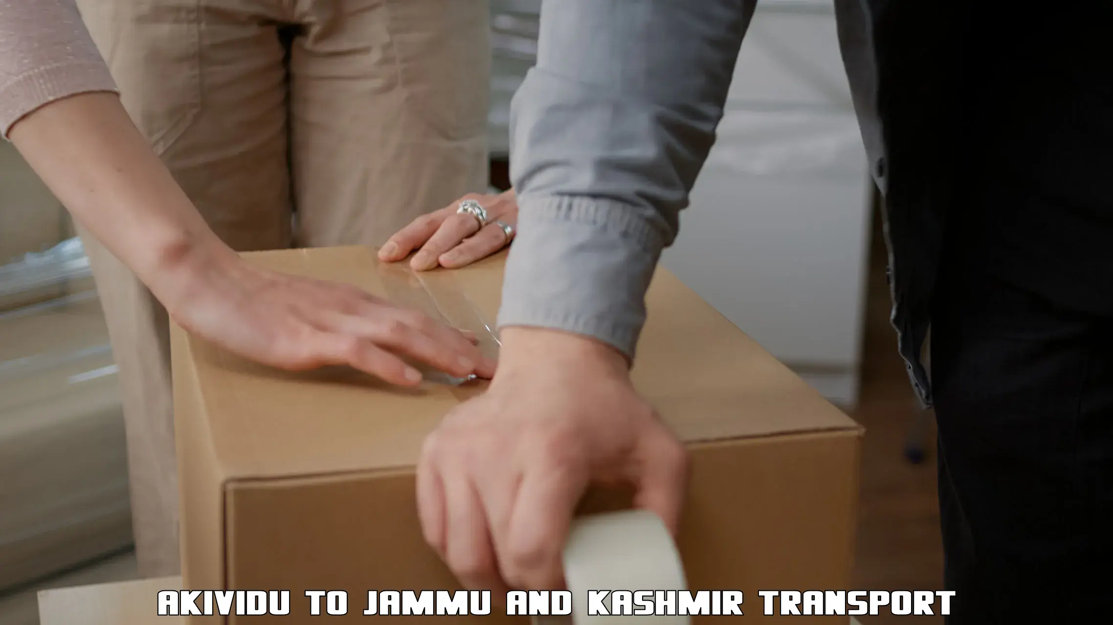 Interstate goods transport Akividu to Jammu and Kashmir