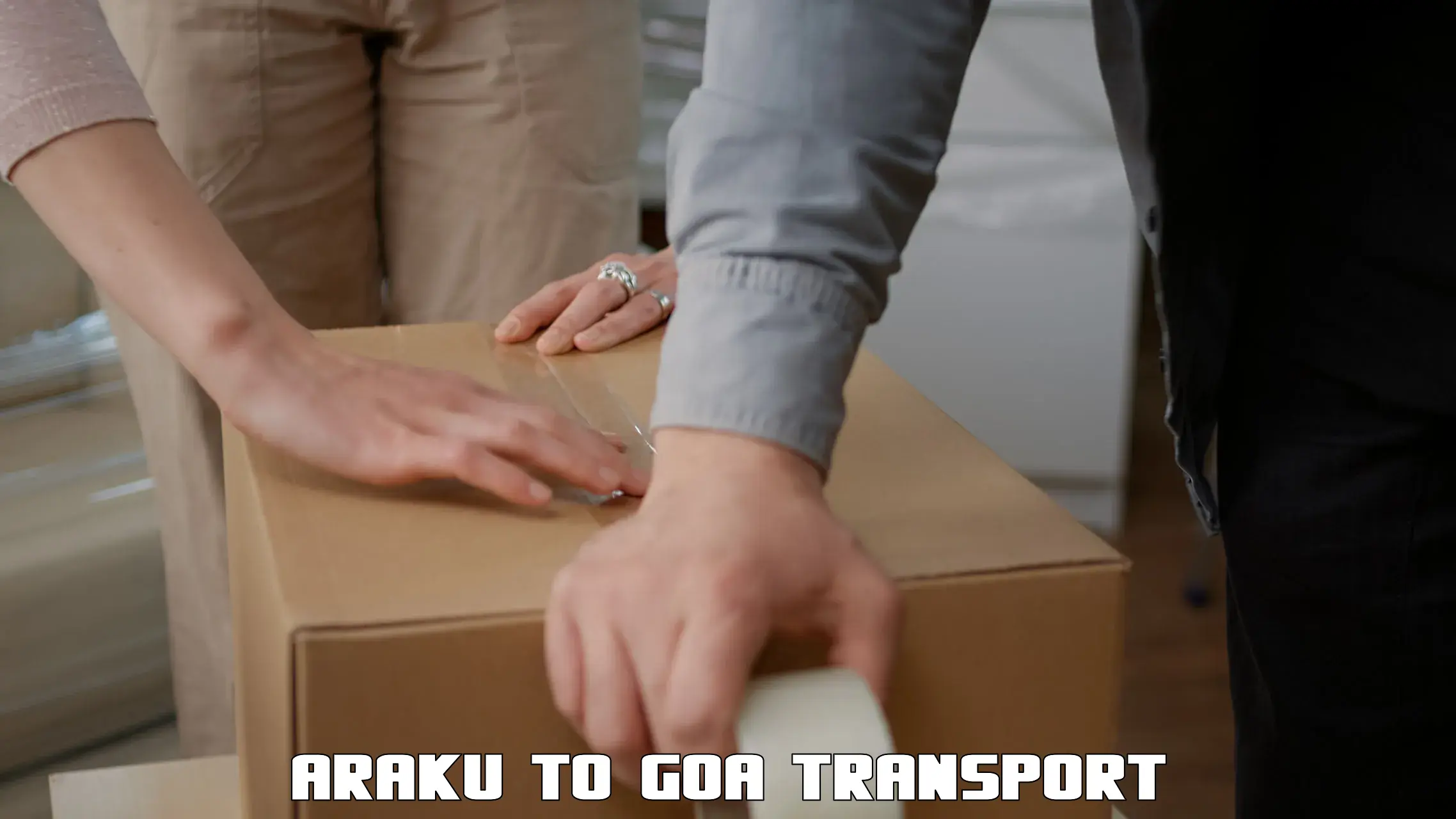 Luggage transport services Araku to Bicholim